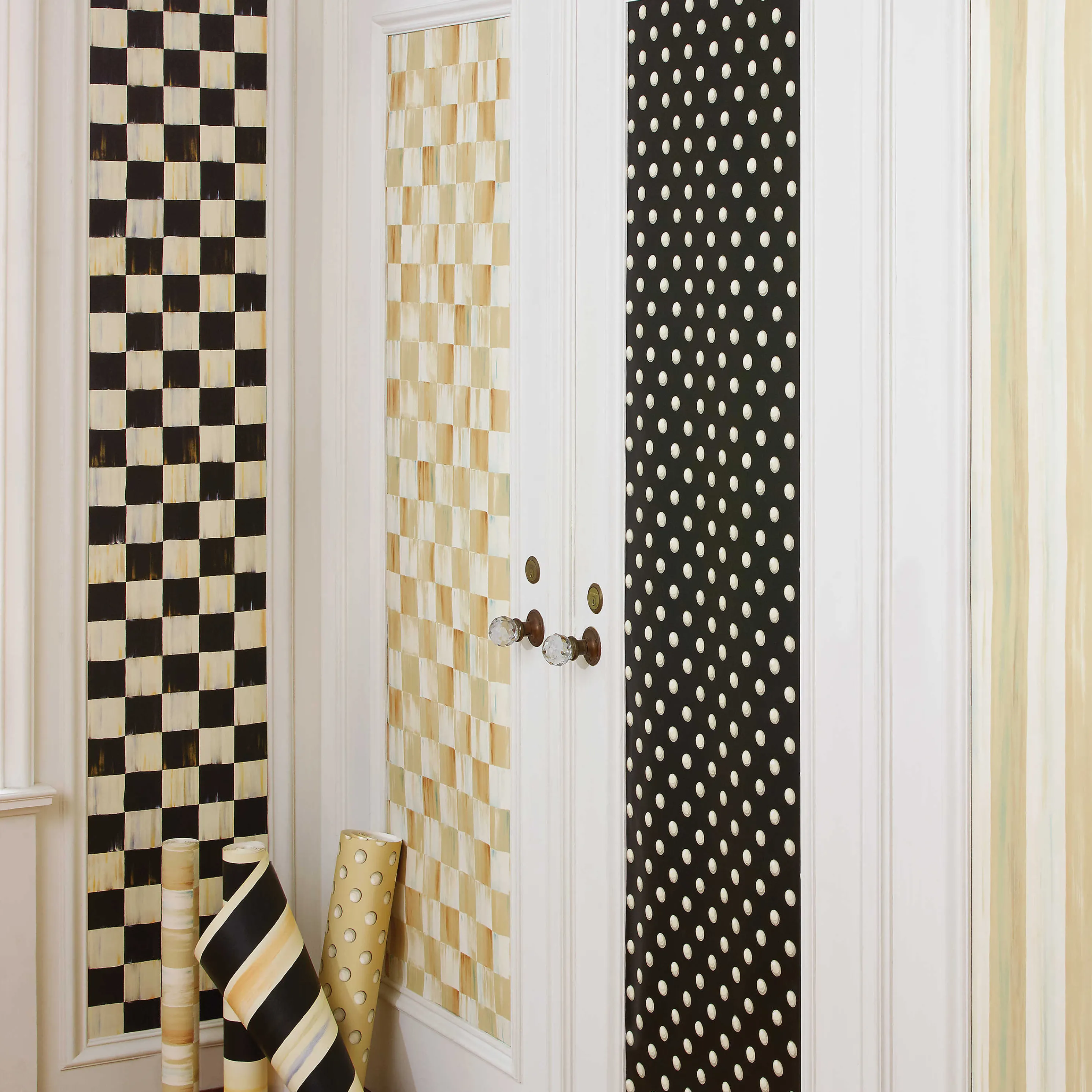 Parchment Check Wallpaper