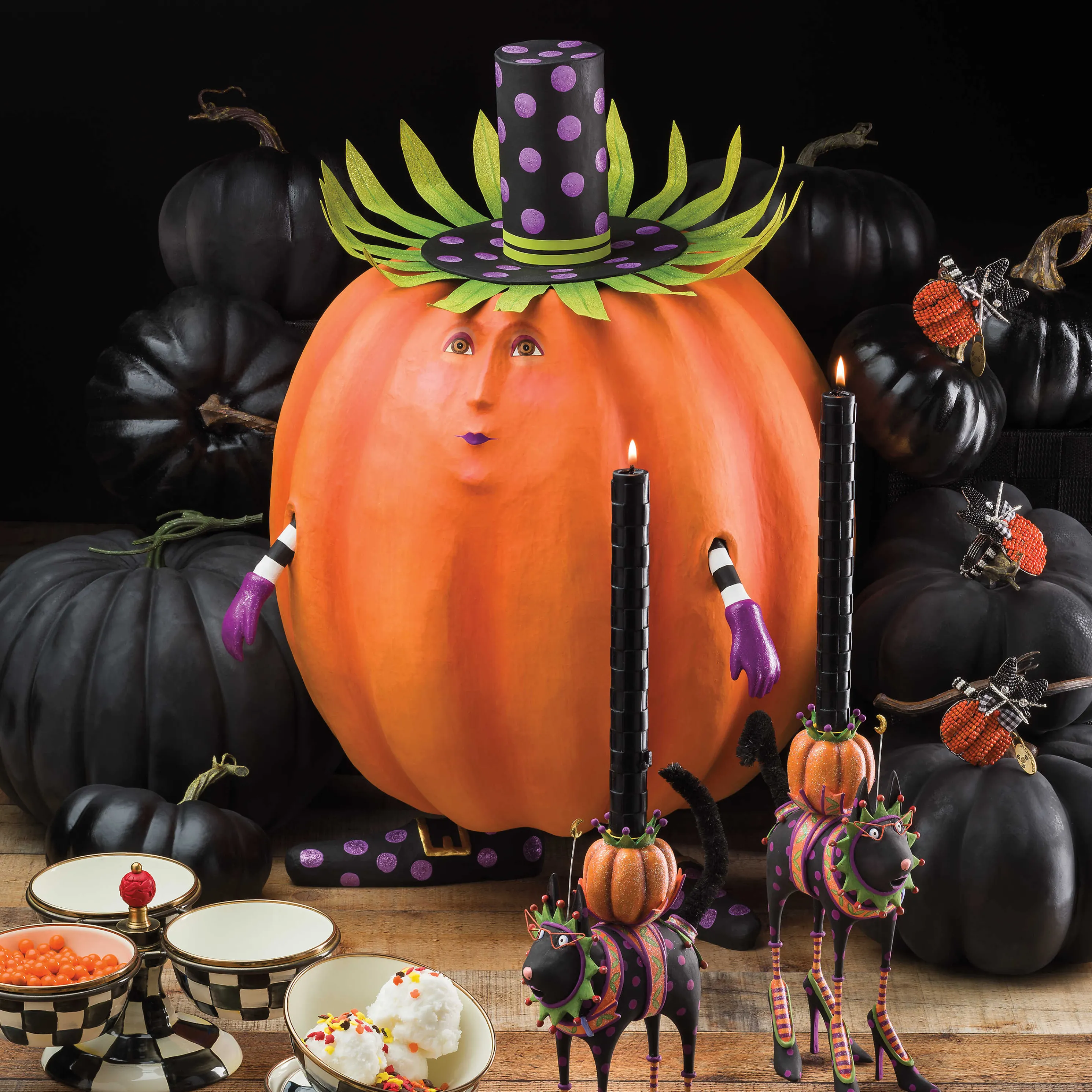 Patience Brewster Gourdon Pumpkin Display Figure