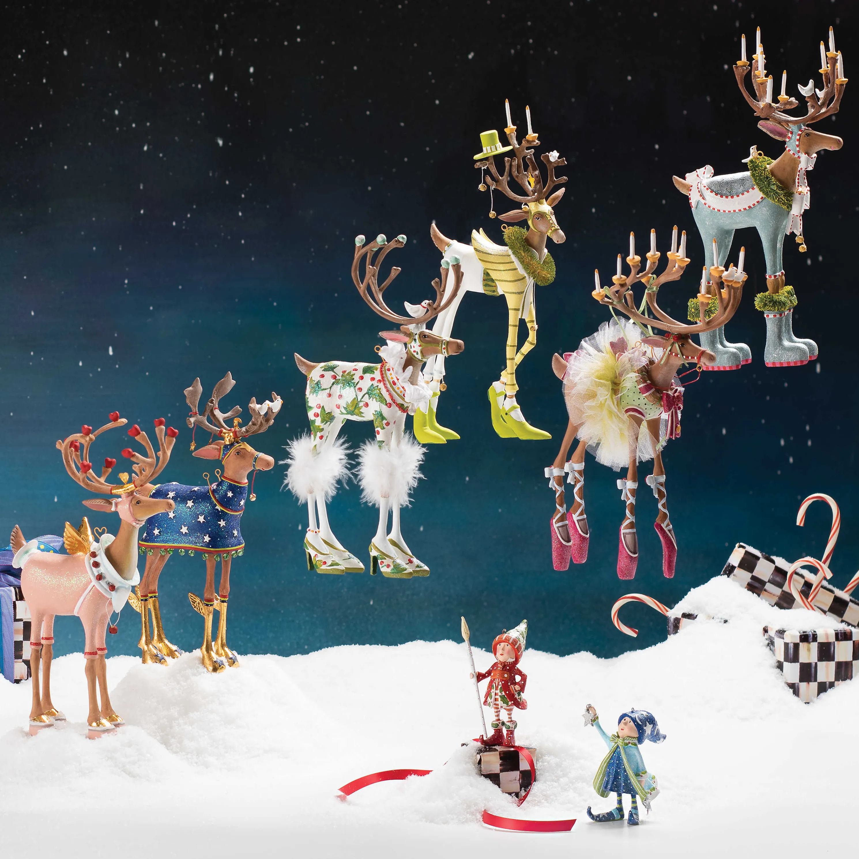 Patience Brewster Dash Away Cupid Reindeer Figure