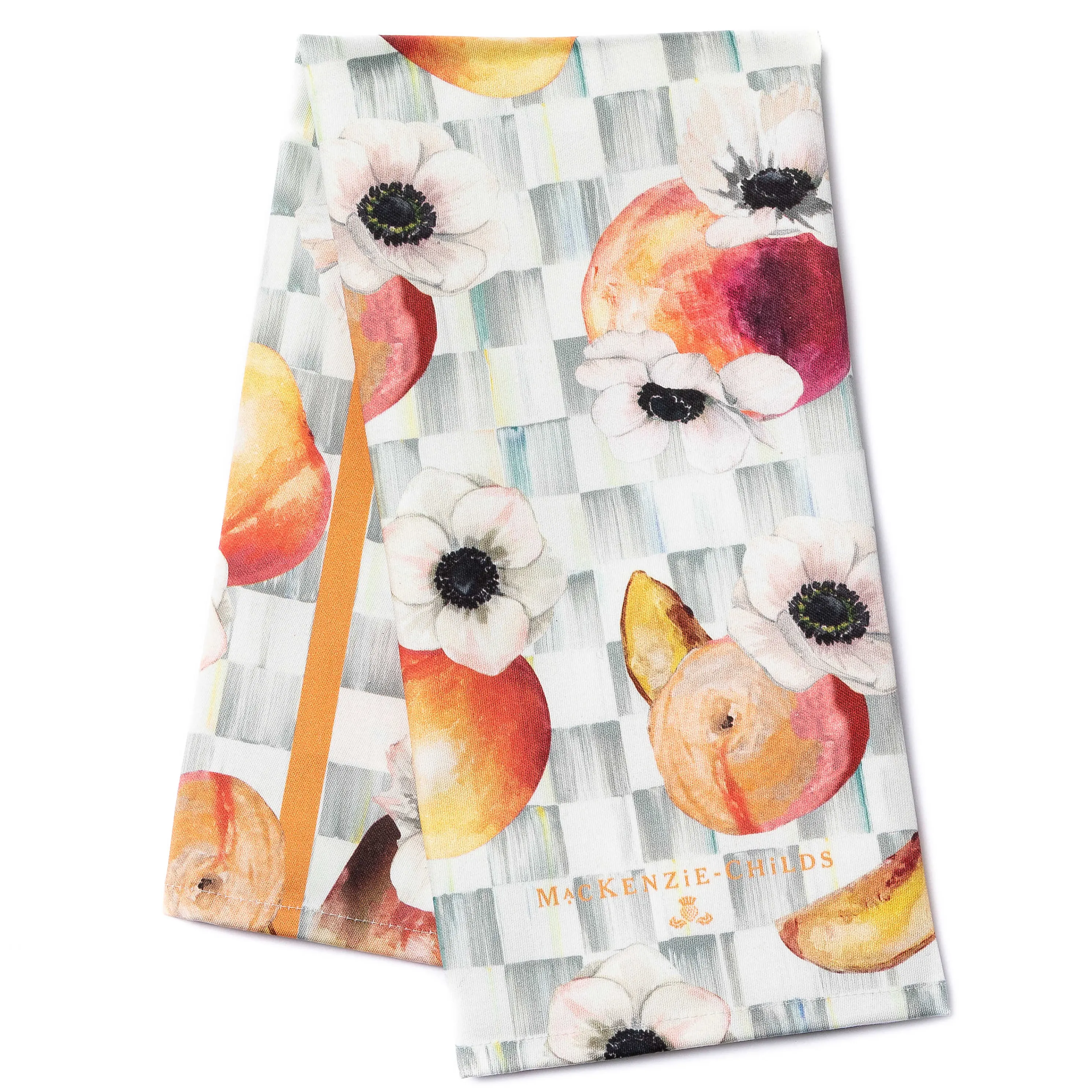 Peaches & Anemones Dish Towel