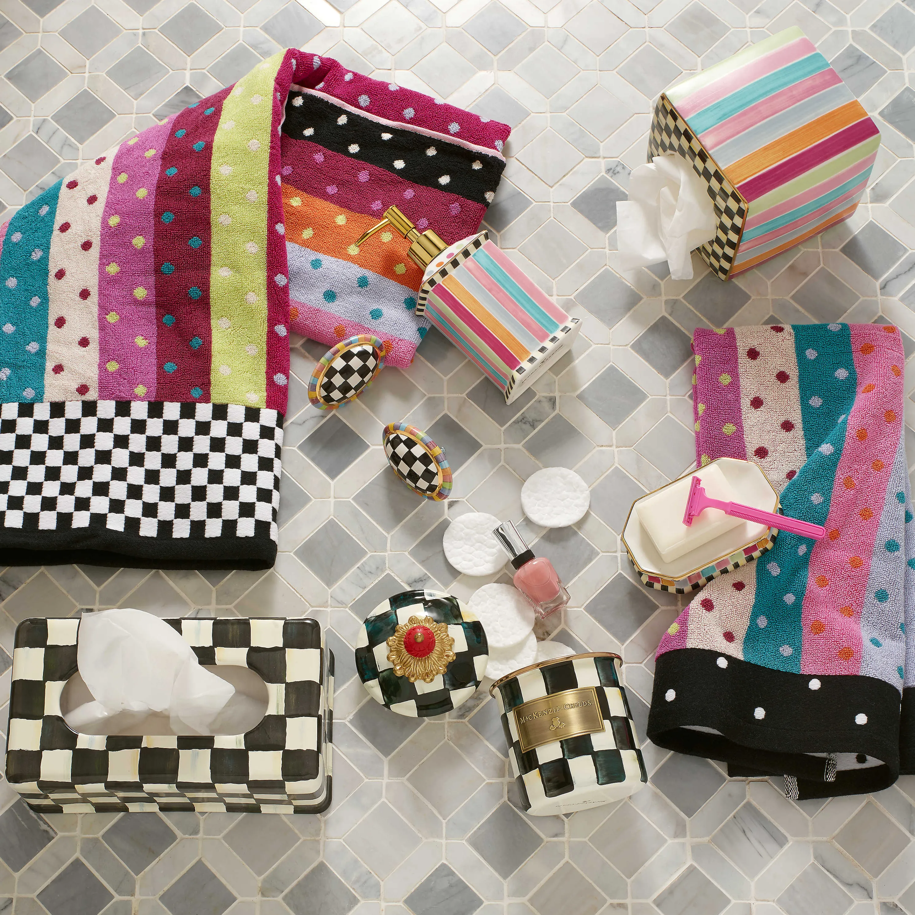 Ribbon & Dot Boutique Tissue Box Holder