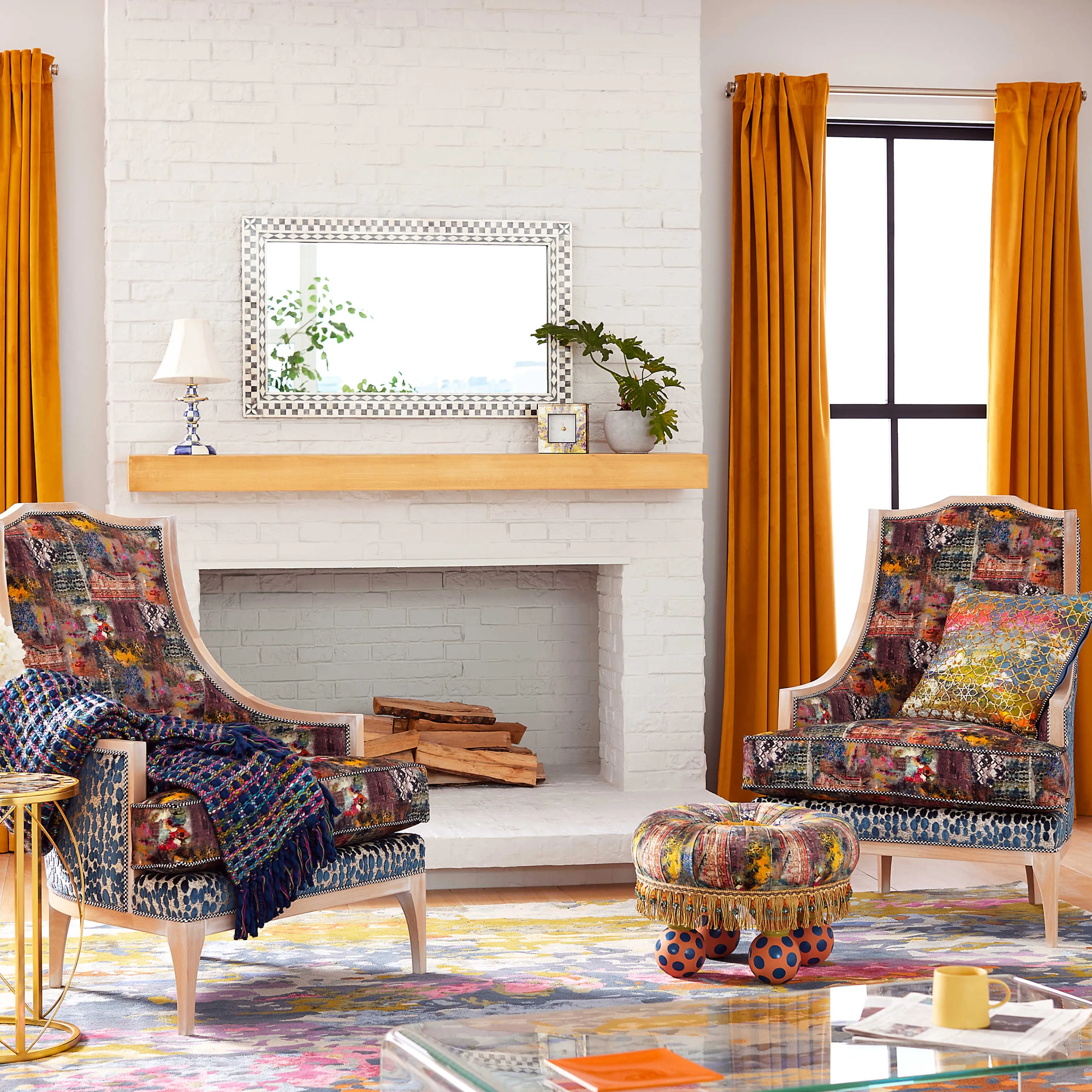 Royal Check Candlestick Lamp