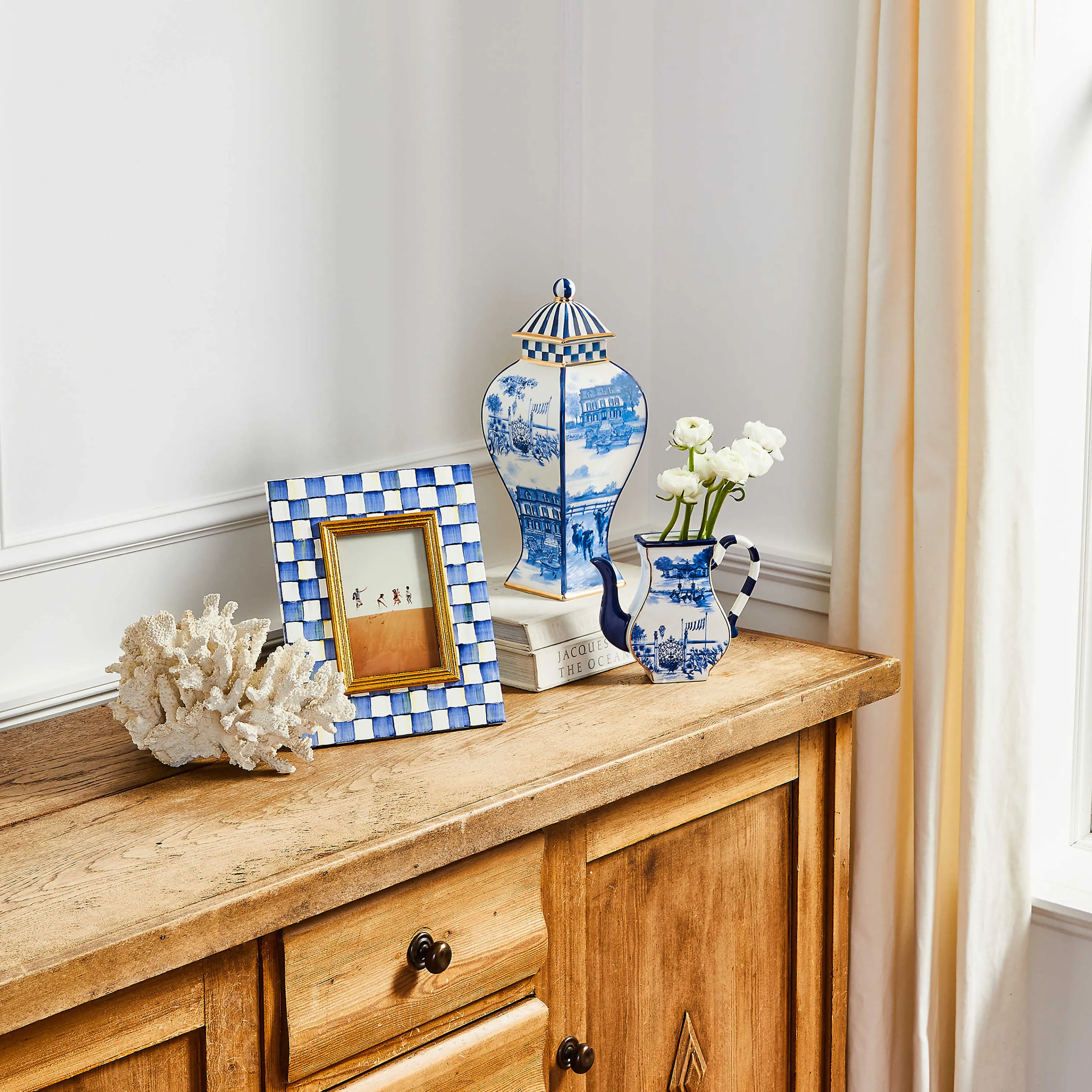 Royal Check Enamel Frame - 4" X 6"