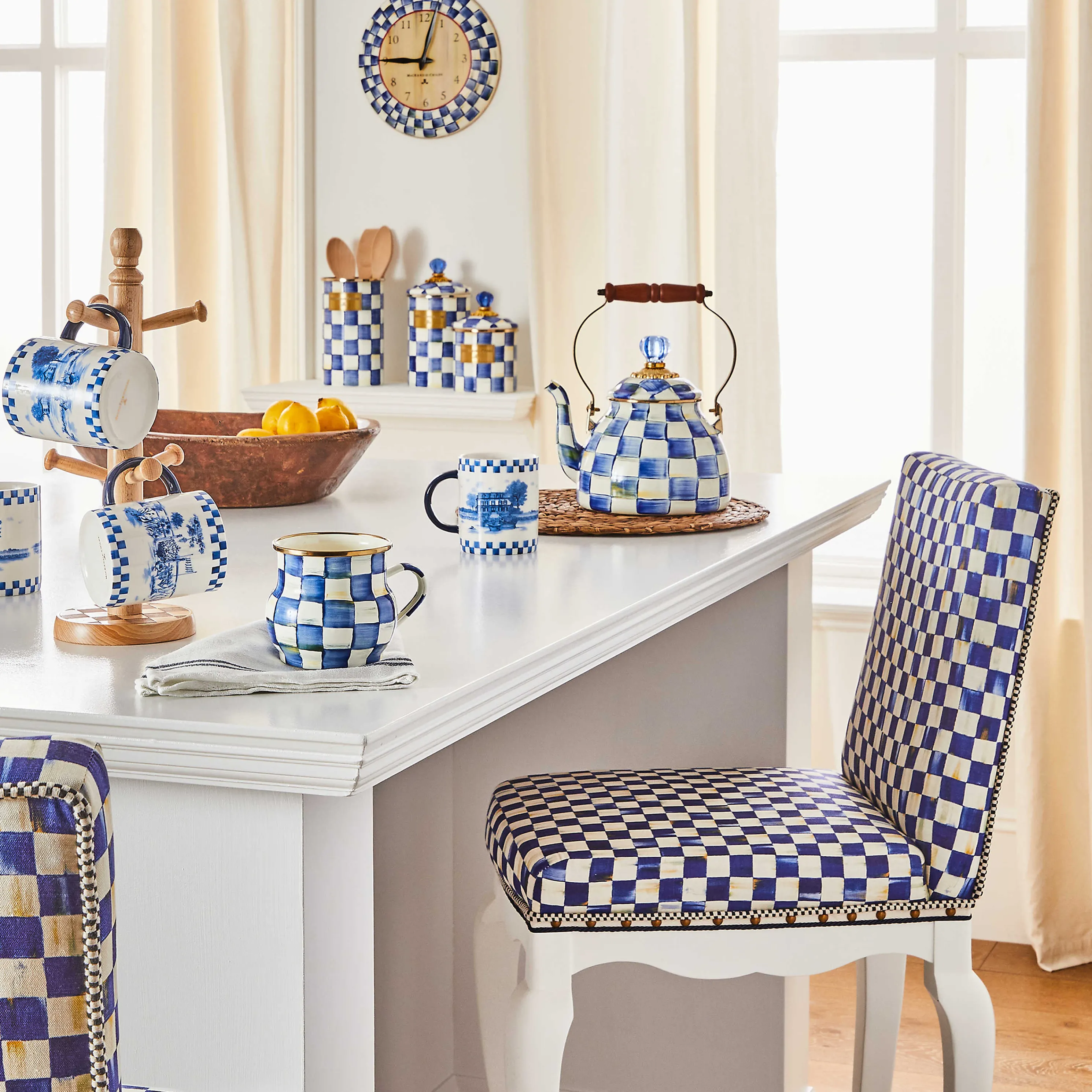 Royal Check Enamel Mug