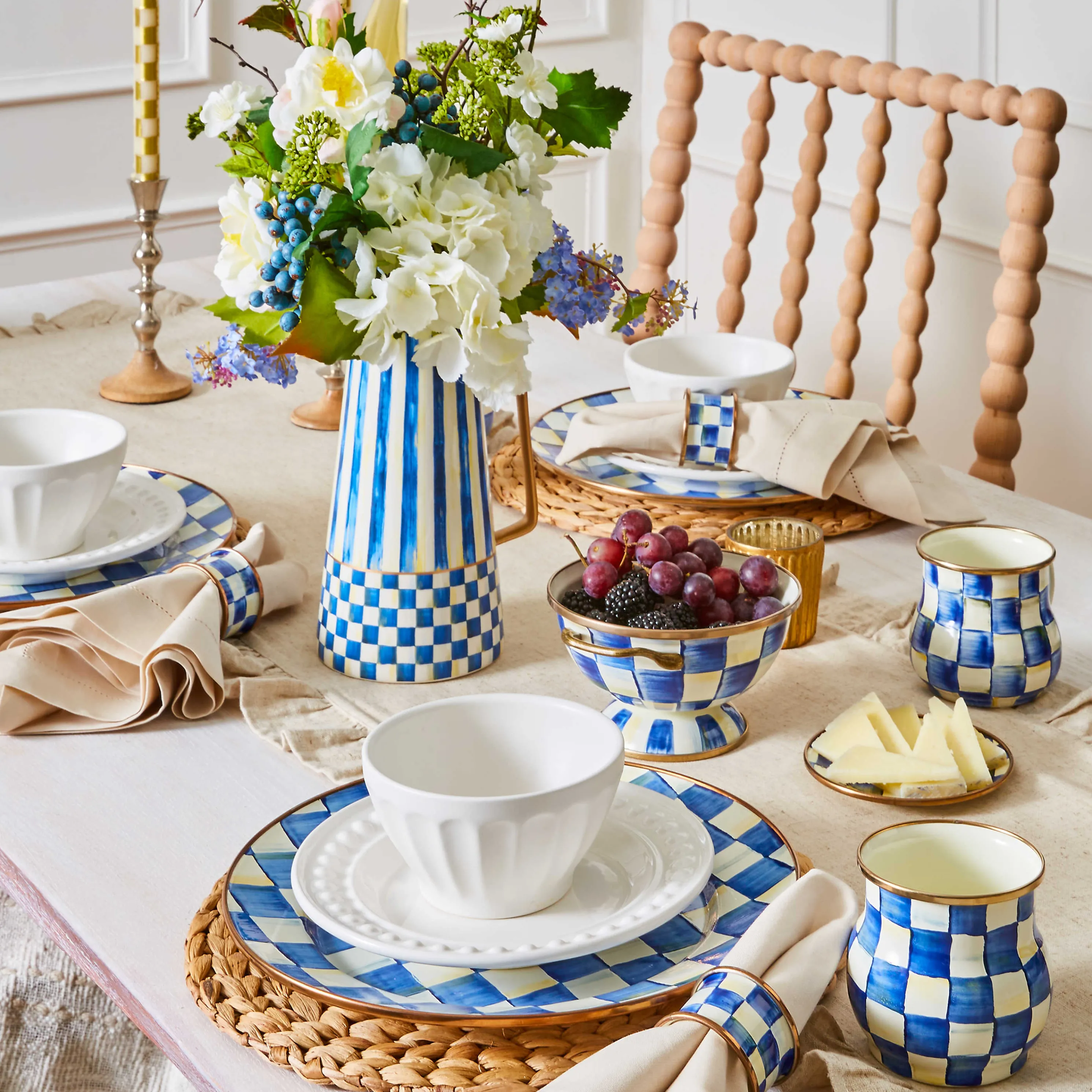 Royal Check Enamel Mug