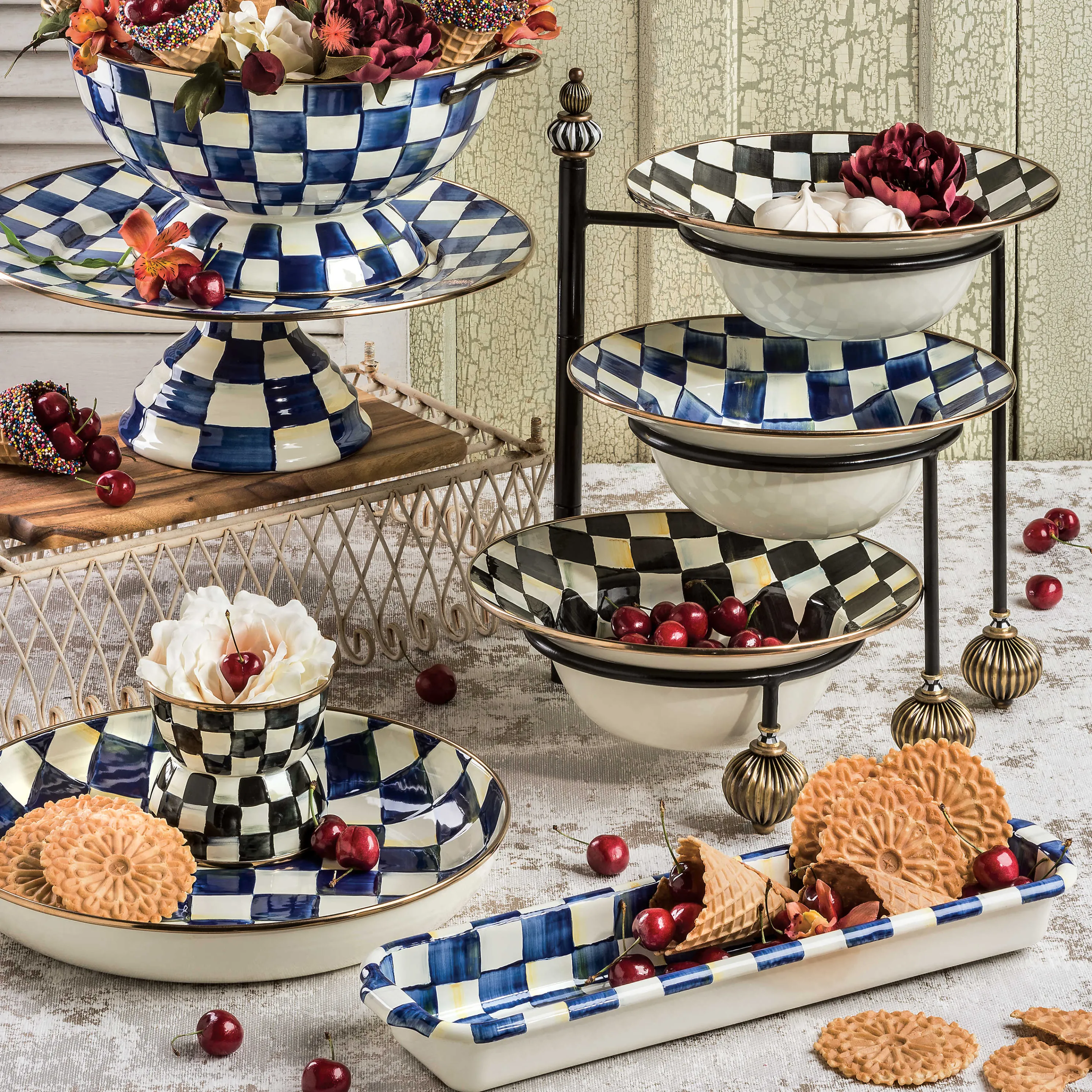 Royal Check Enamel Everything Bowl