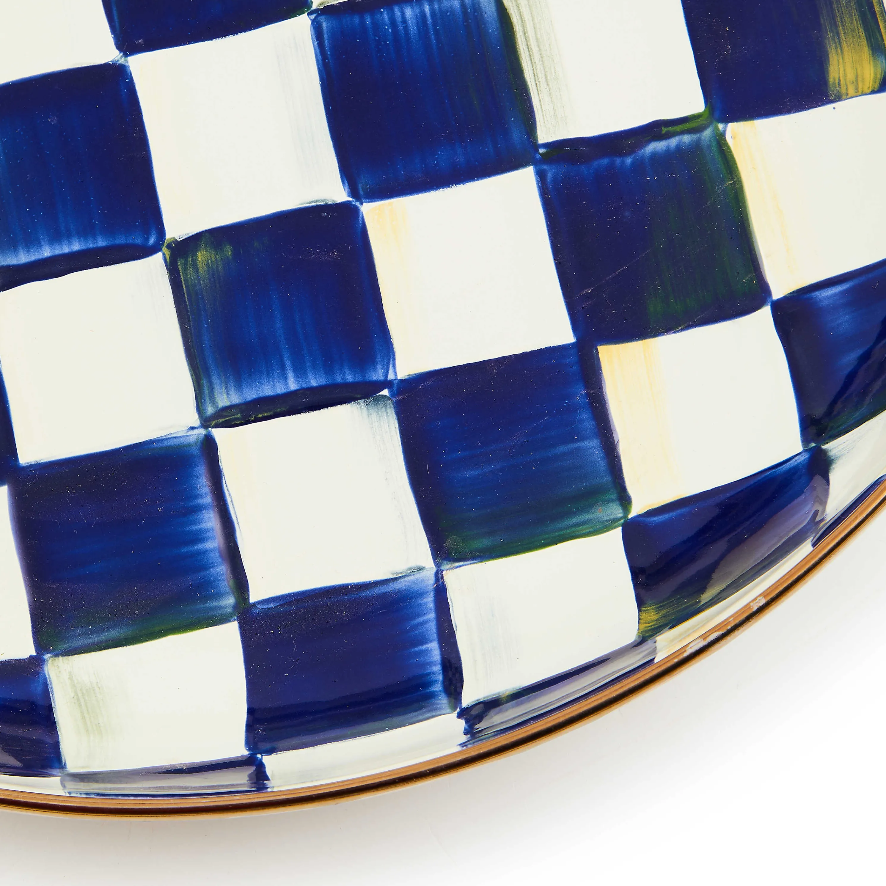 Royal Check Enamel Abundant Bowl