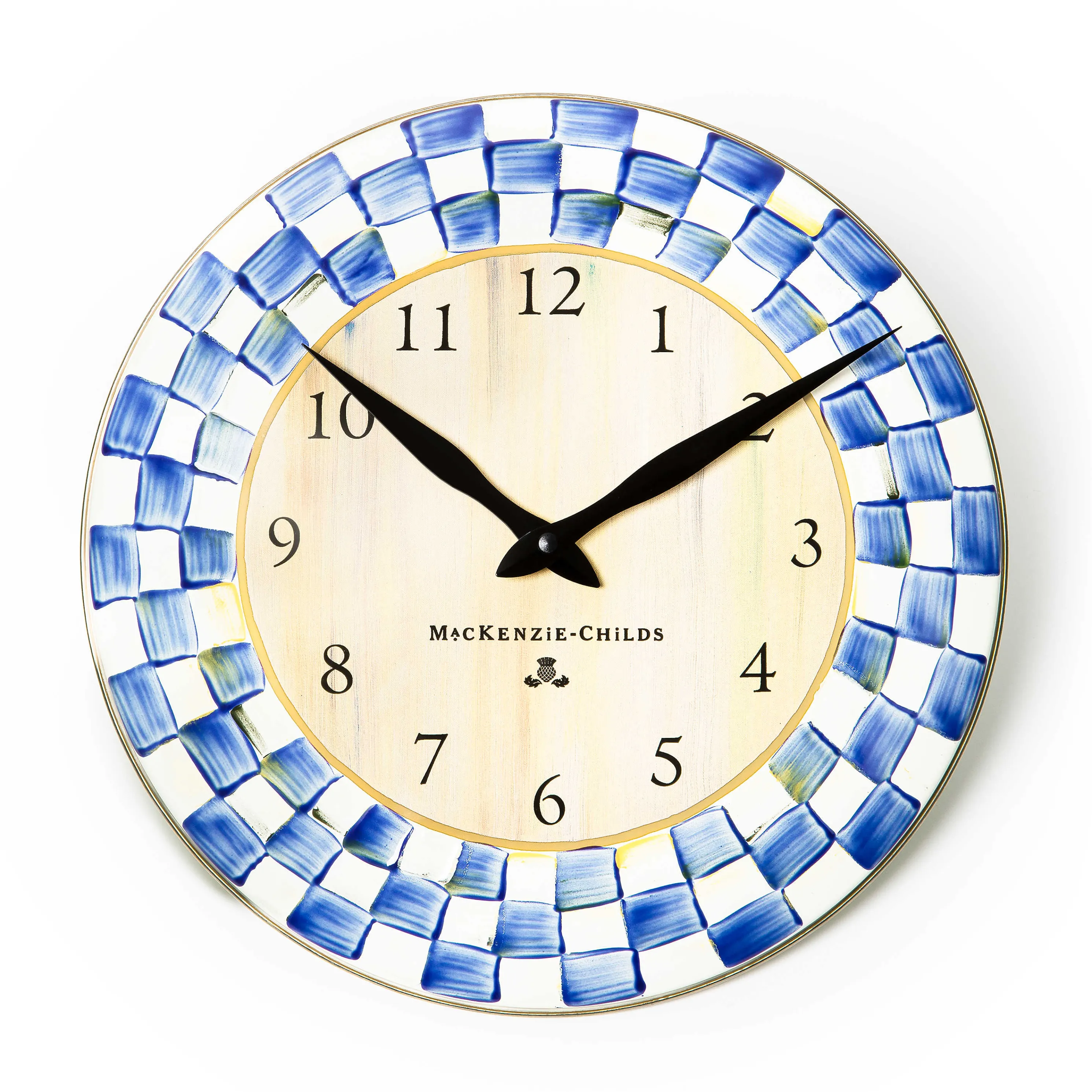 Royal Check Enamel Clock