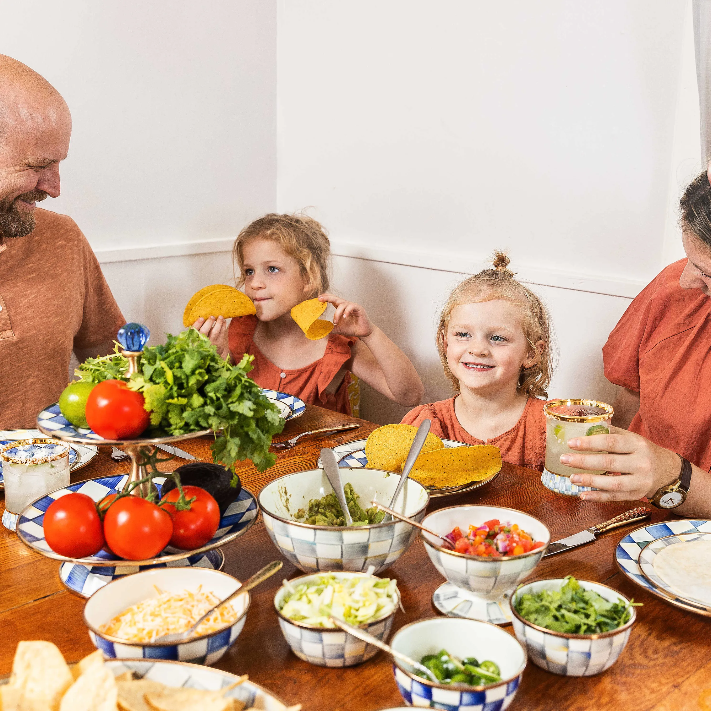 Royal Check Enamel Two Tier Sweet Stand