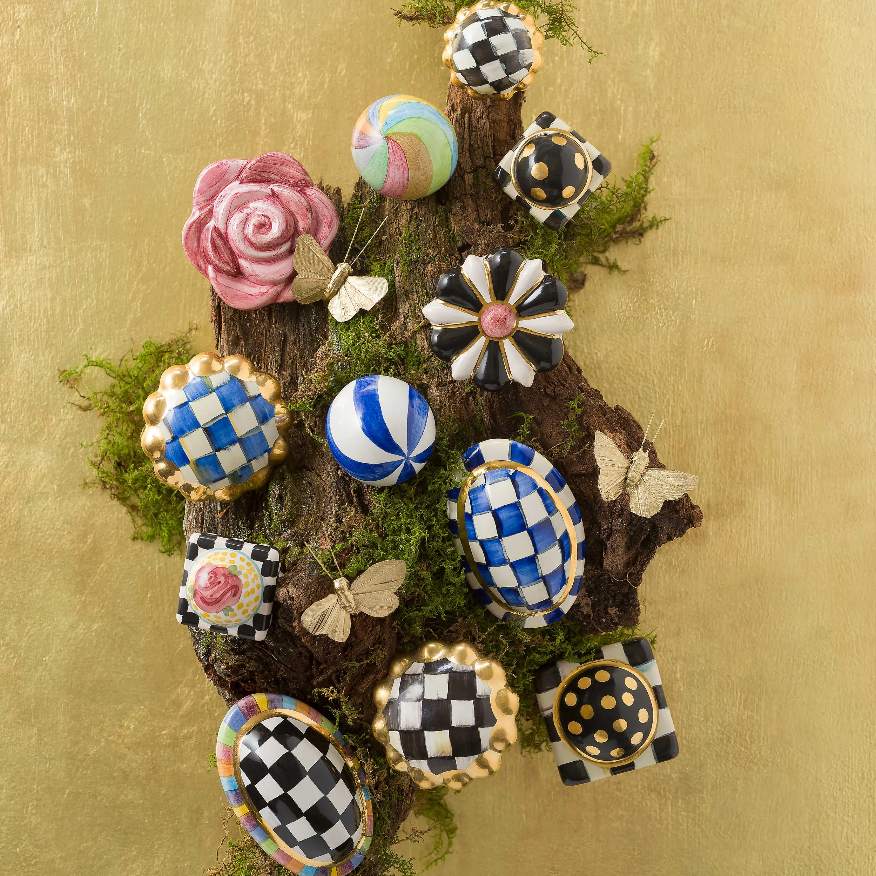 Royal Check Round Knob