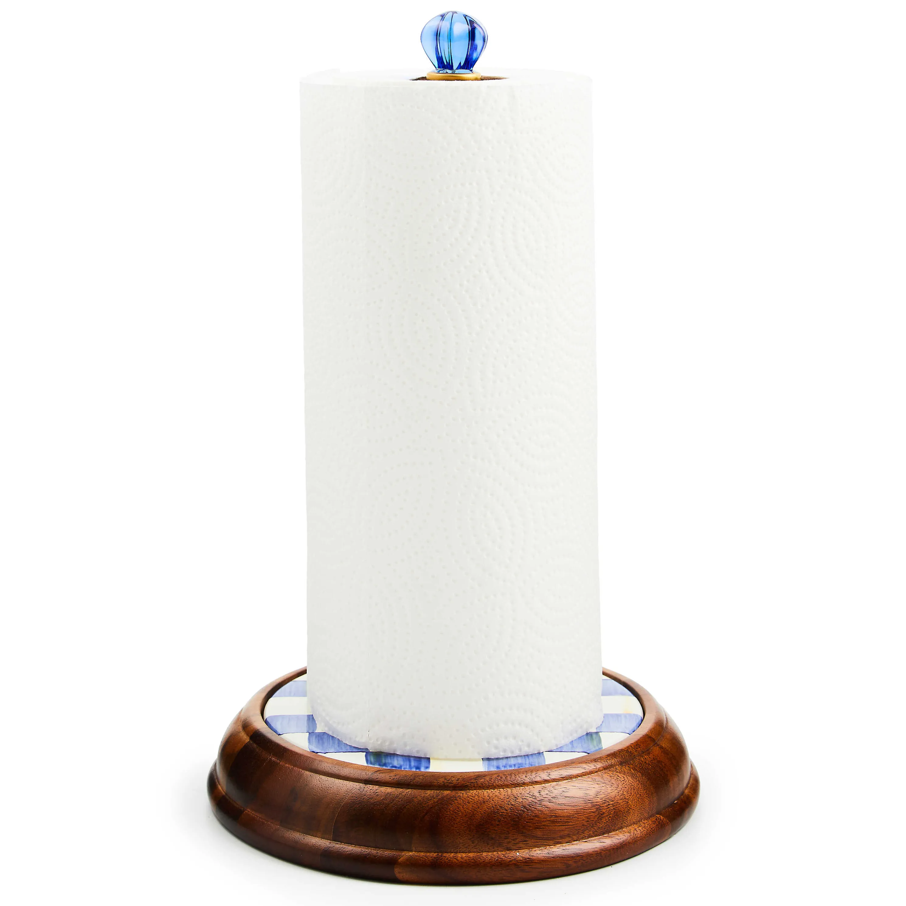 Royal Check Wood Paper Towel Holder