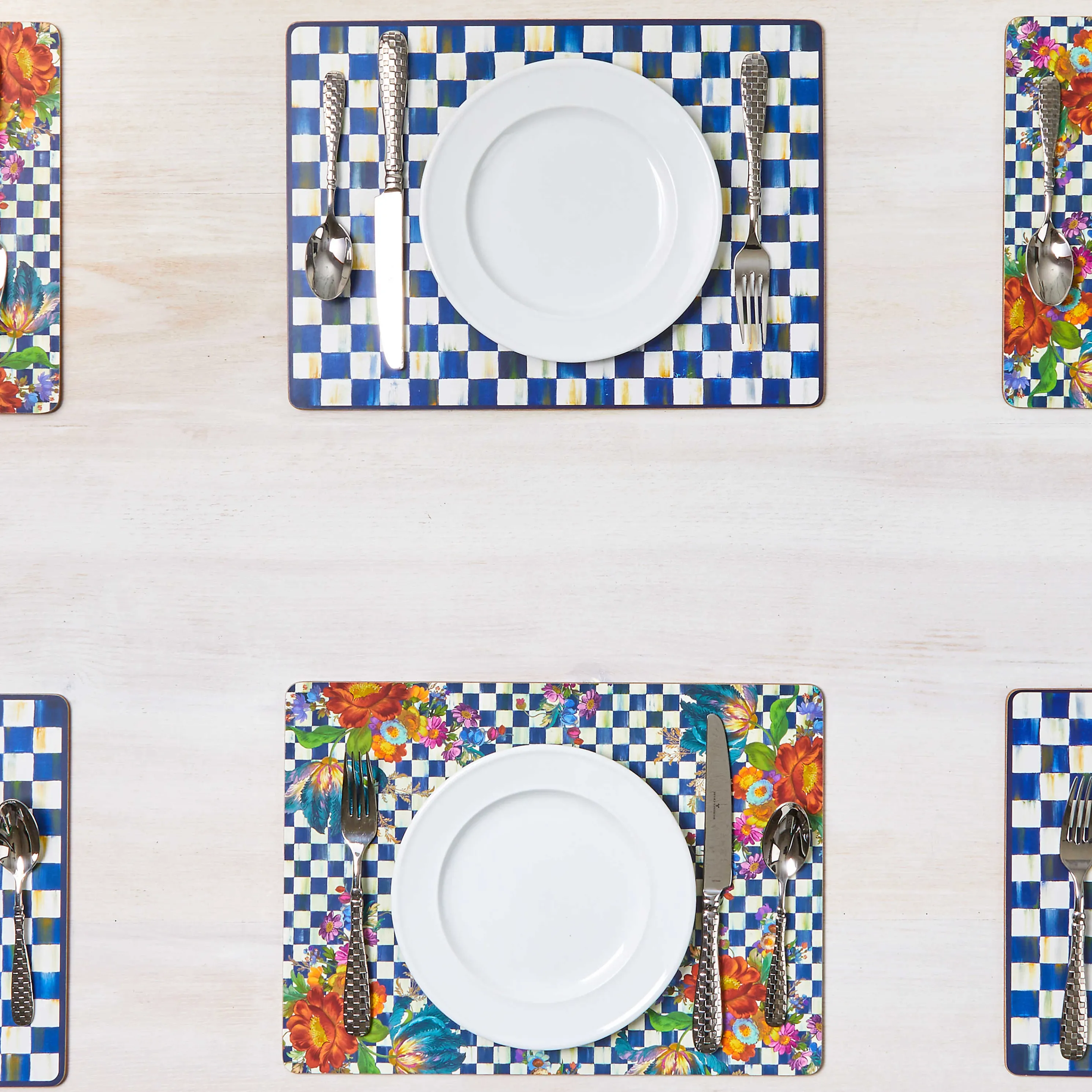 Royal Flower Market Cork Back Placemats - Set Of 4