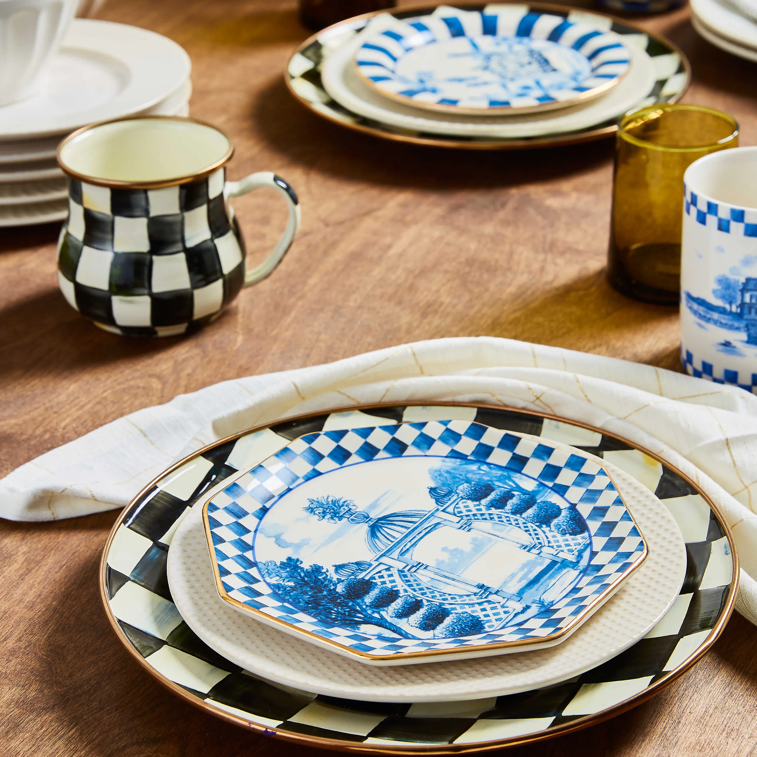 Royal Toile Small Plates - Set Of 4