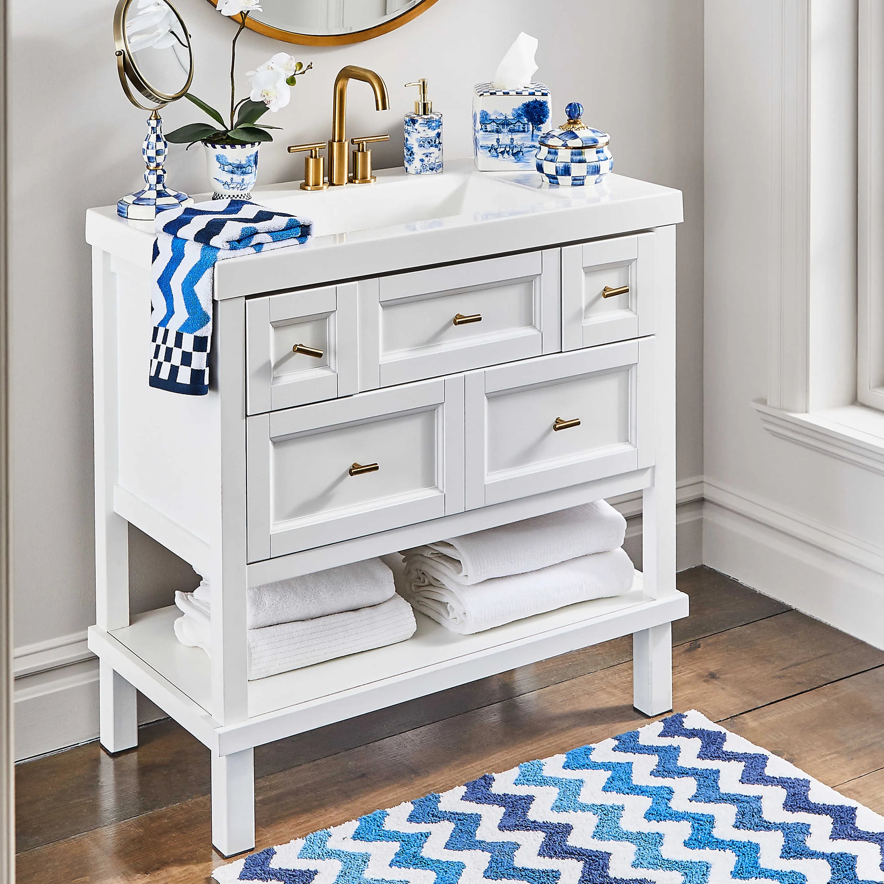 Royal Zig Zag Bath Rug