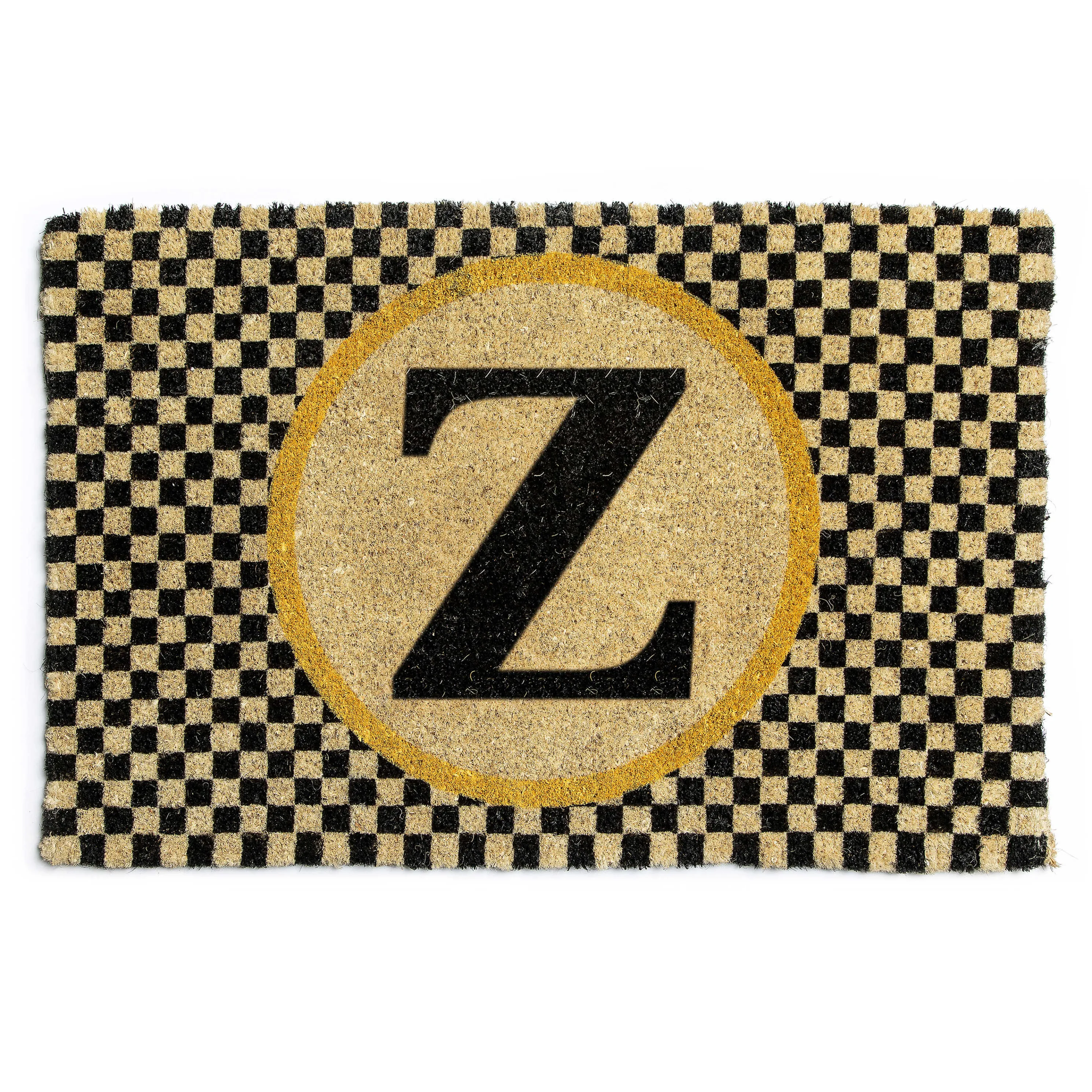 Single Letter Monogrammed Entrance Mat - Z
