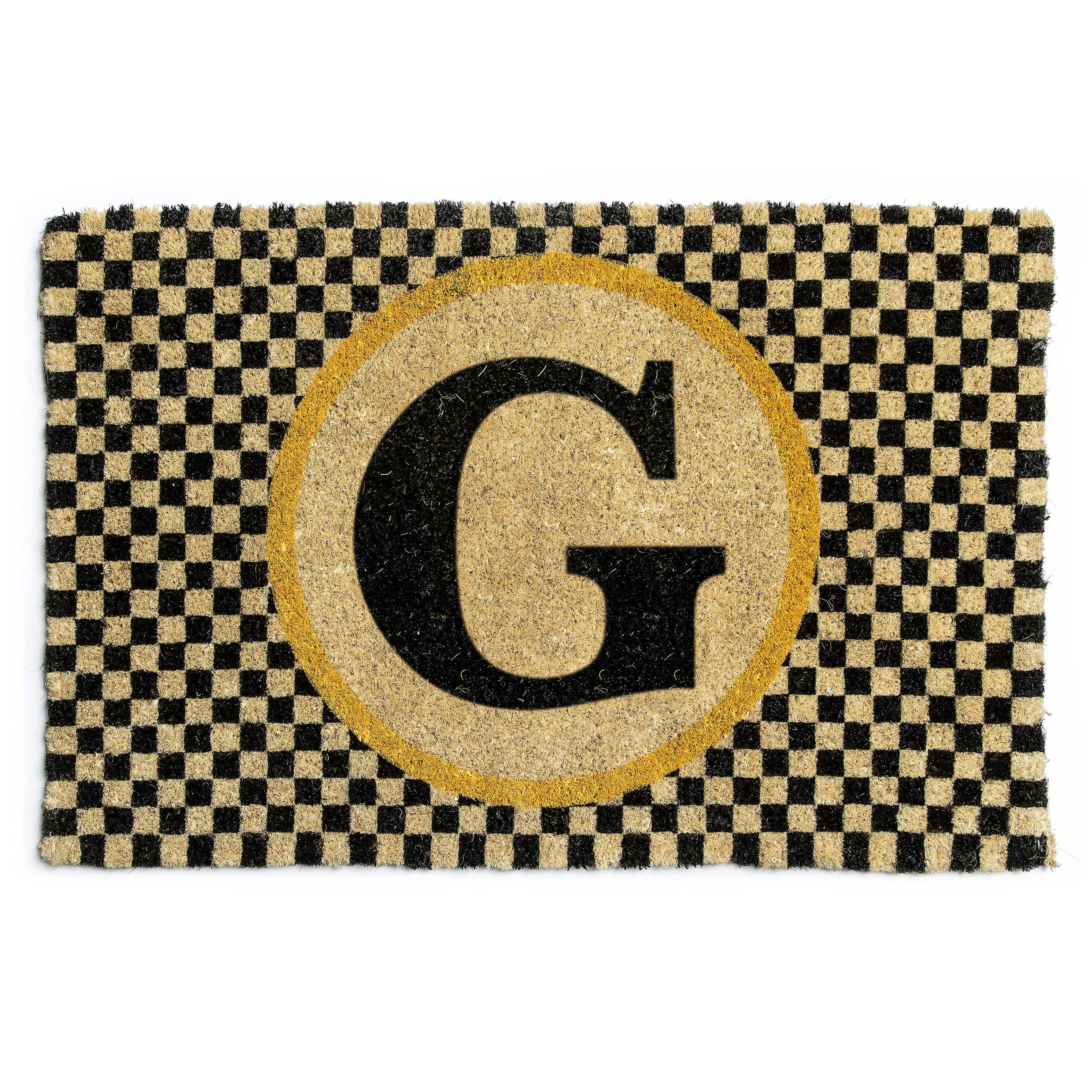 Single Letter Monogrammed Entrance Mat - G