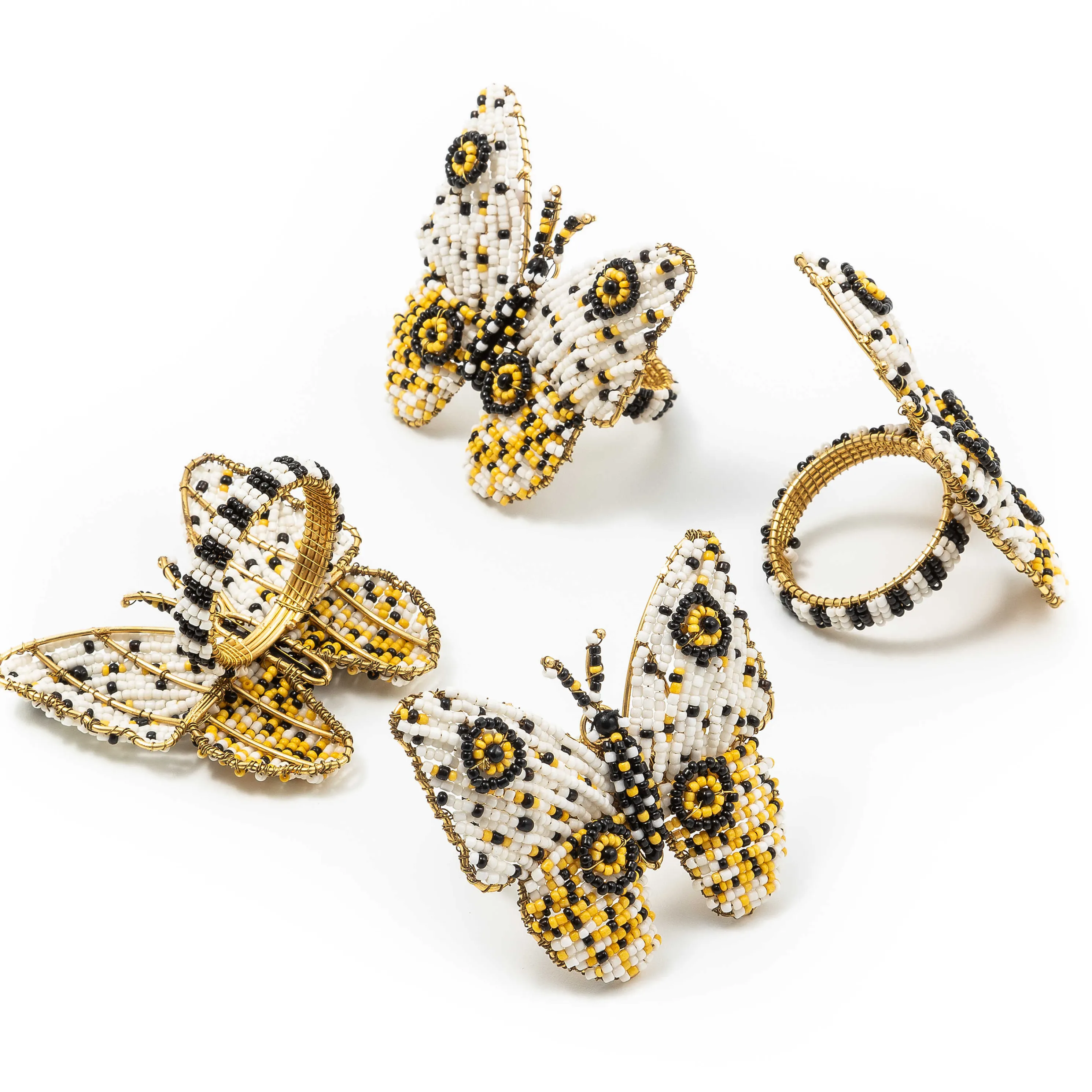 Spot On Butterfly Napkin Rings - Set Of 4