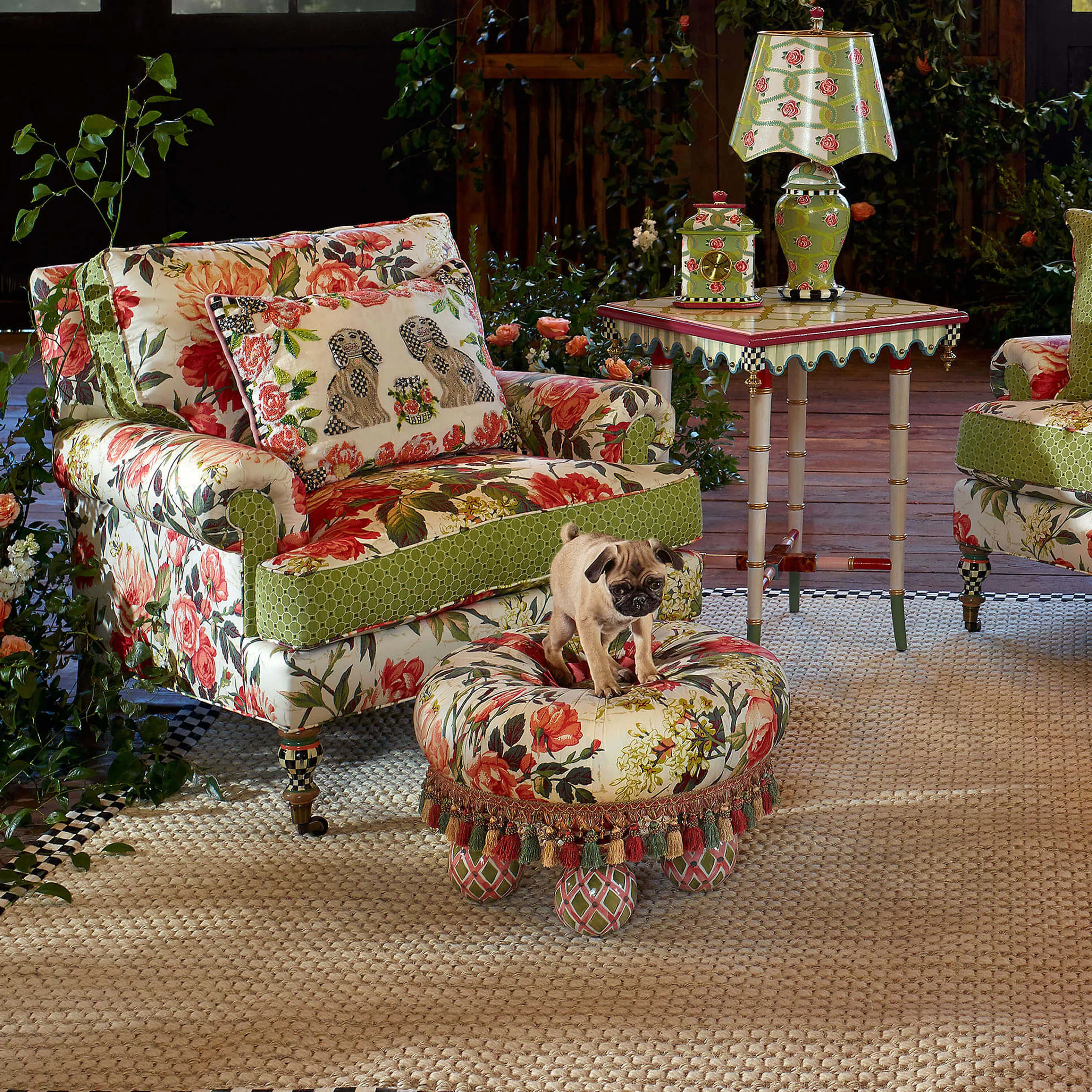 Staffordshire Dogs Lumbar Pillow