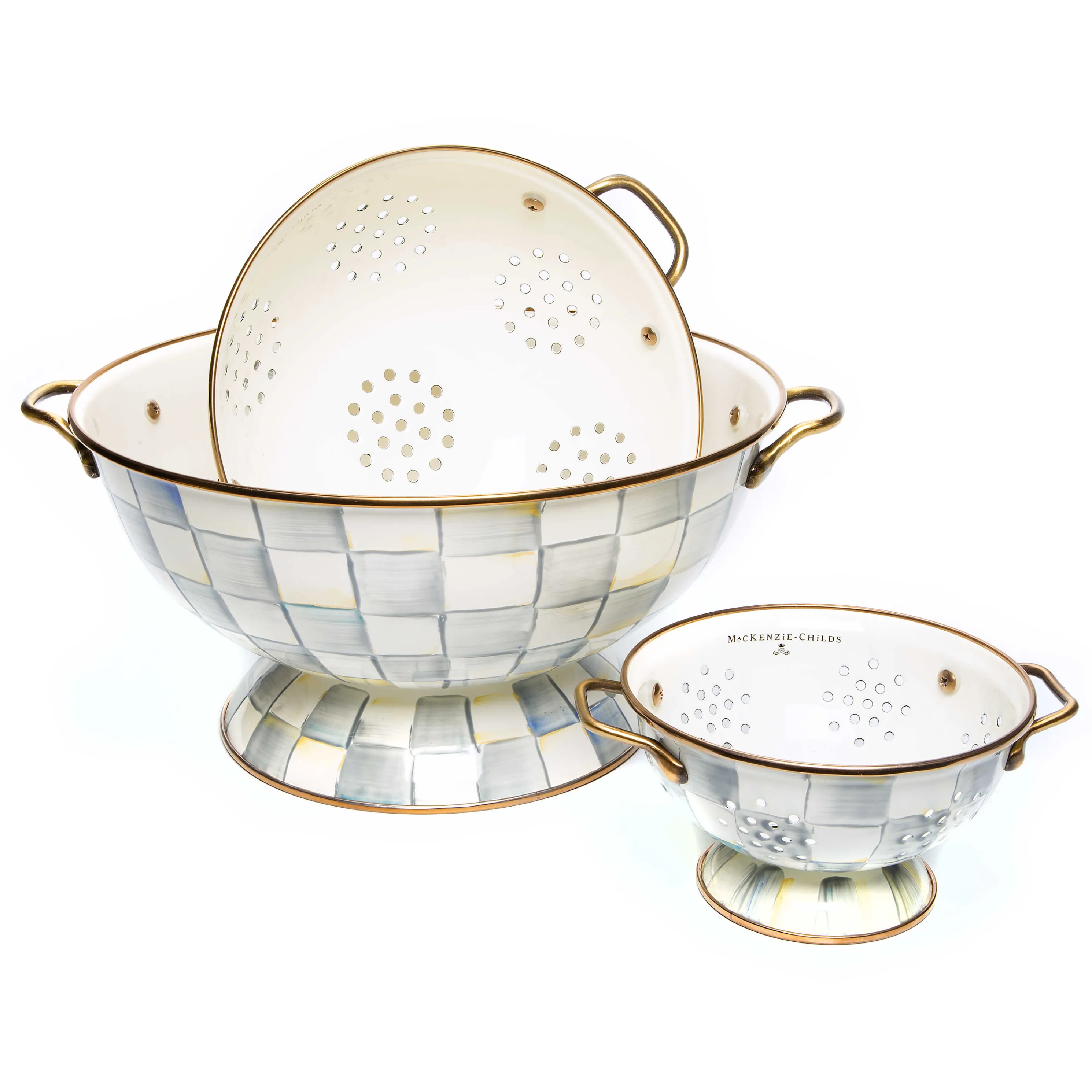 Sterling Check Enamel Everything Bowl