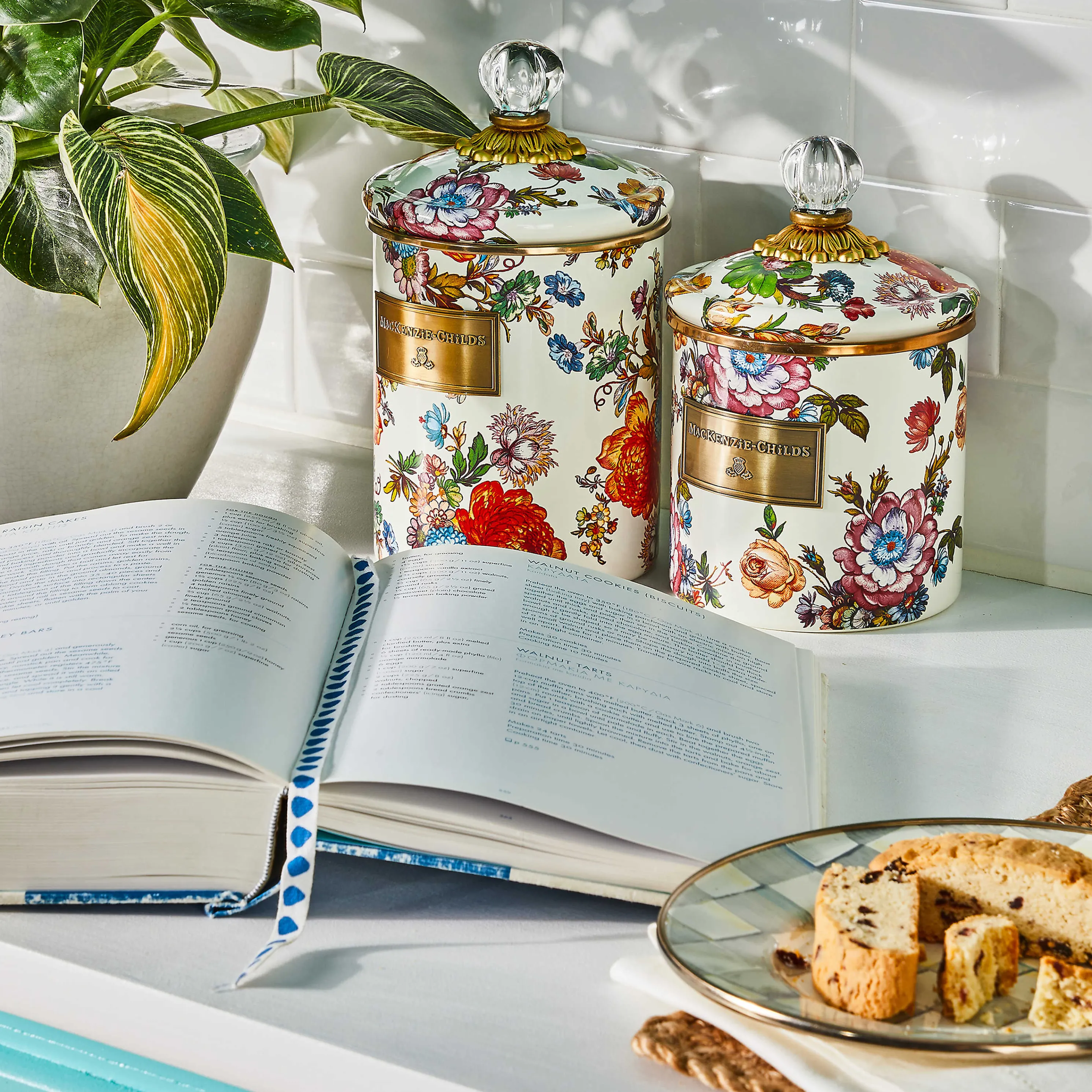 Sterling Check Enamel Salad/Dessert Plate