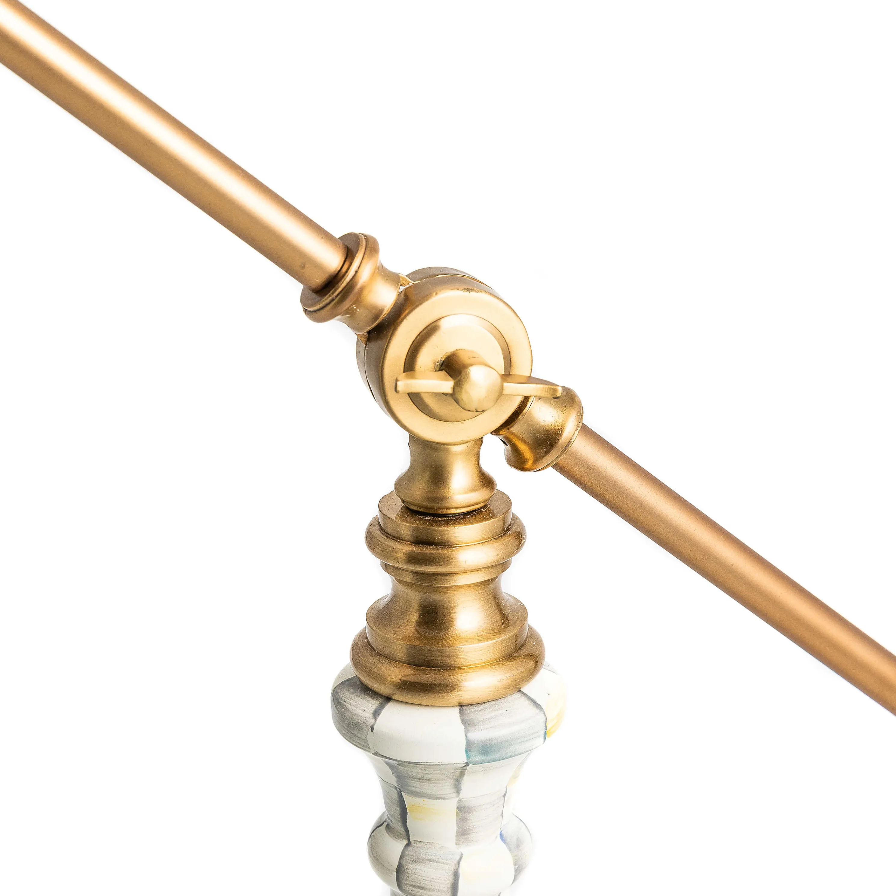 Sterling Check Enamelware Reading Table Lamp