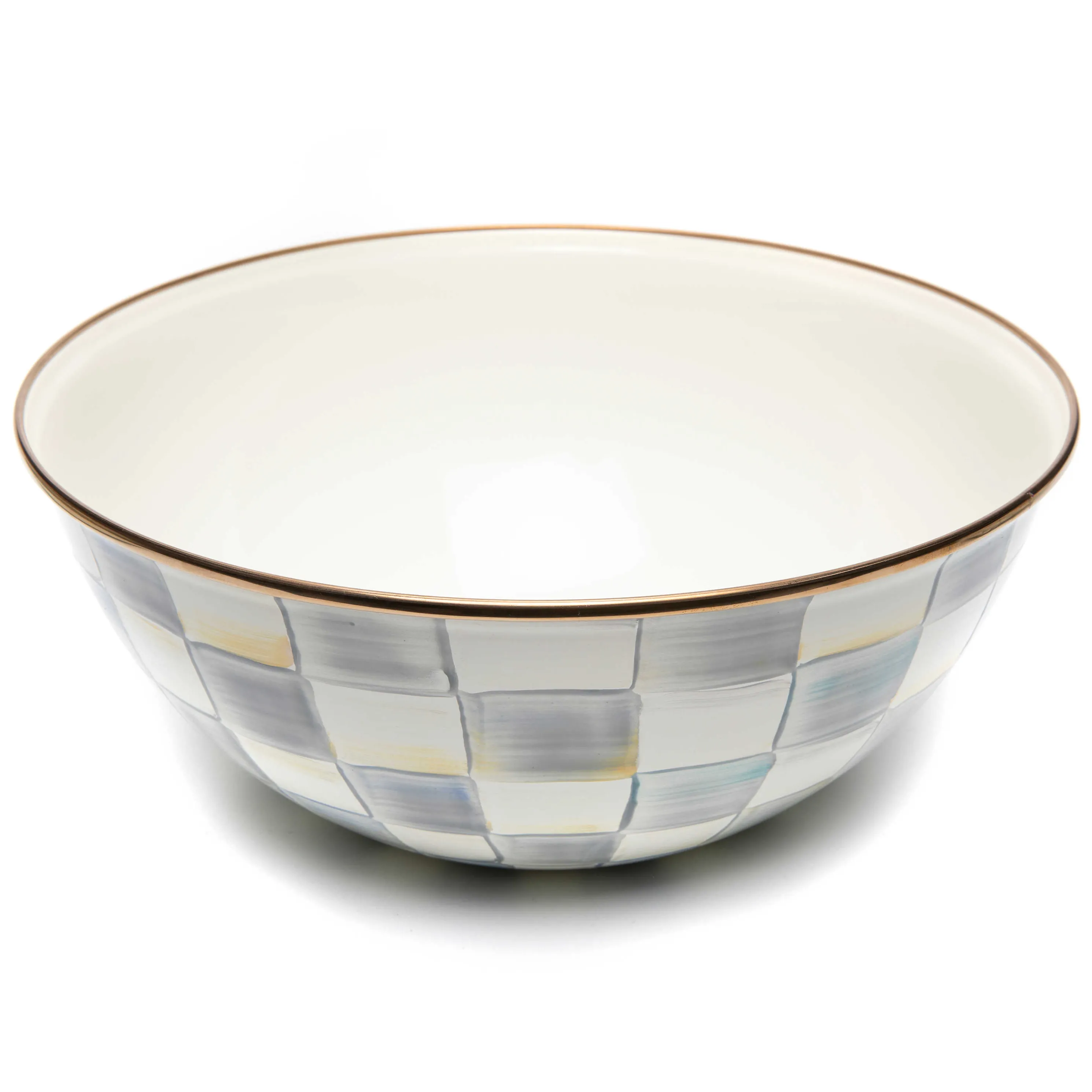 Sterling Check Enamel Everyday Bowl - Large