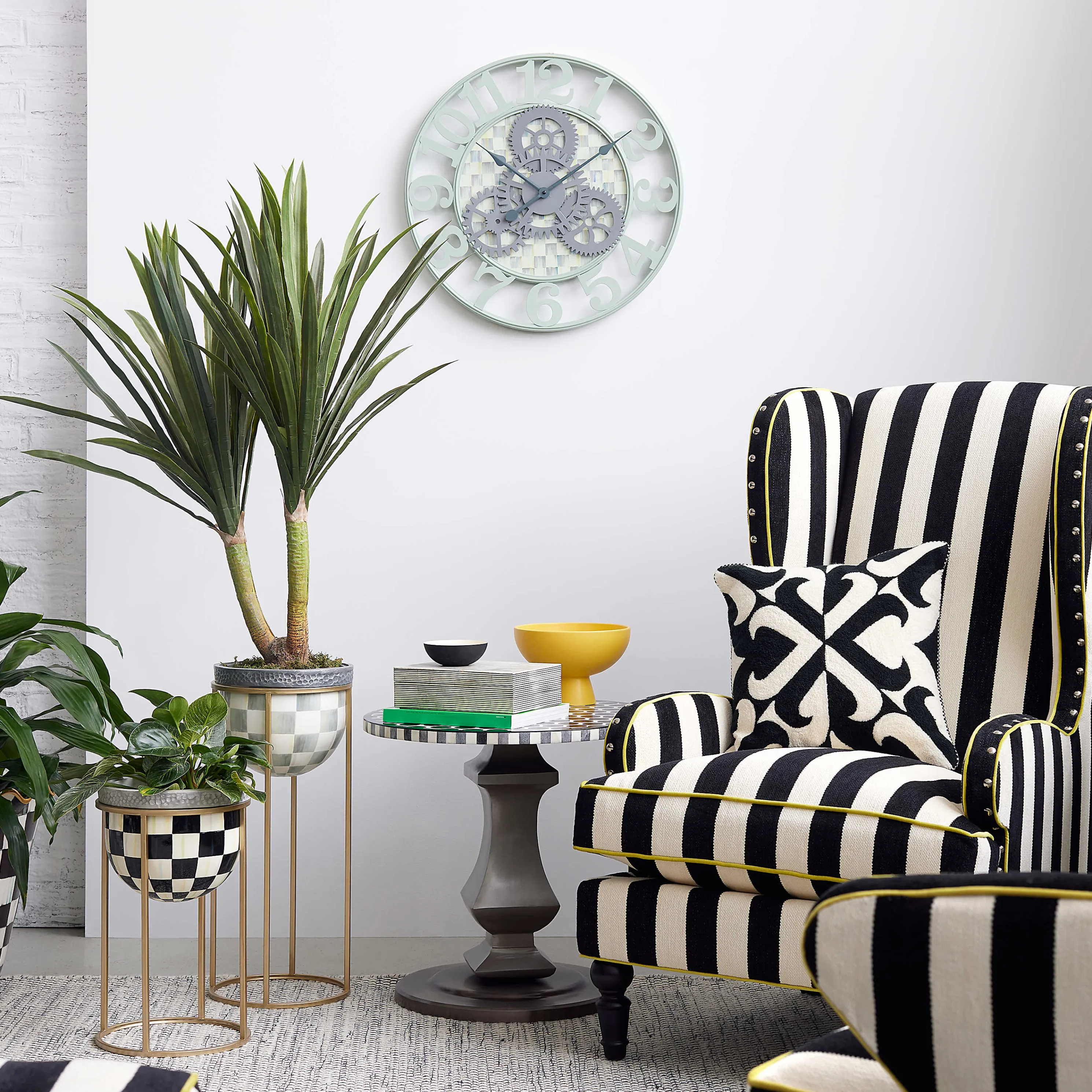 Sterling Check Plant Stand - Tall