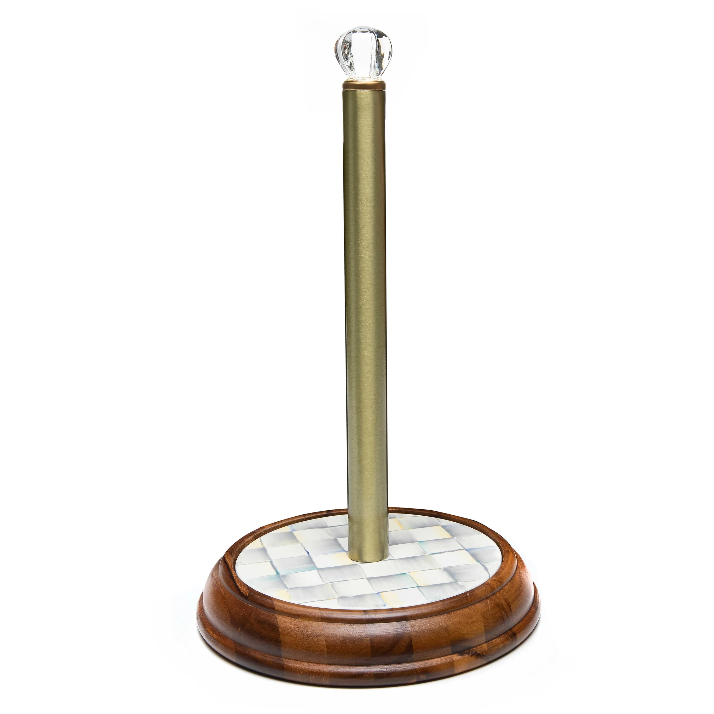 Sterling Check Wood Paper Towel Holder