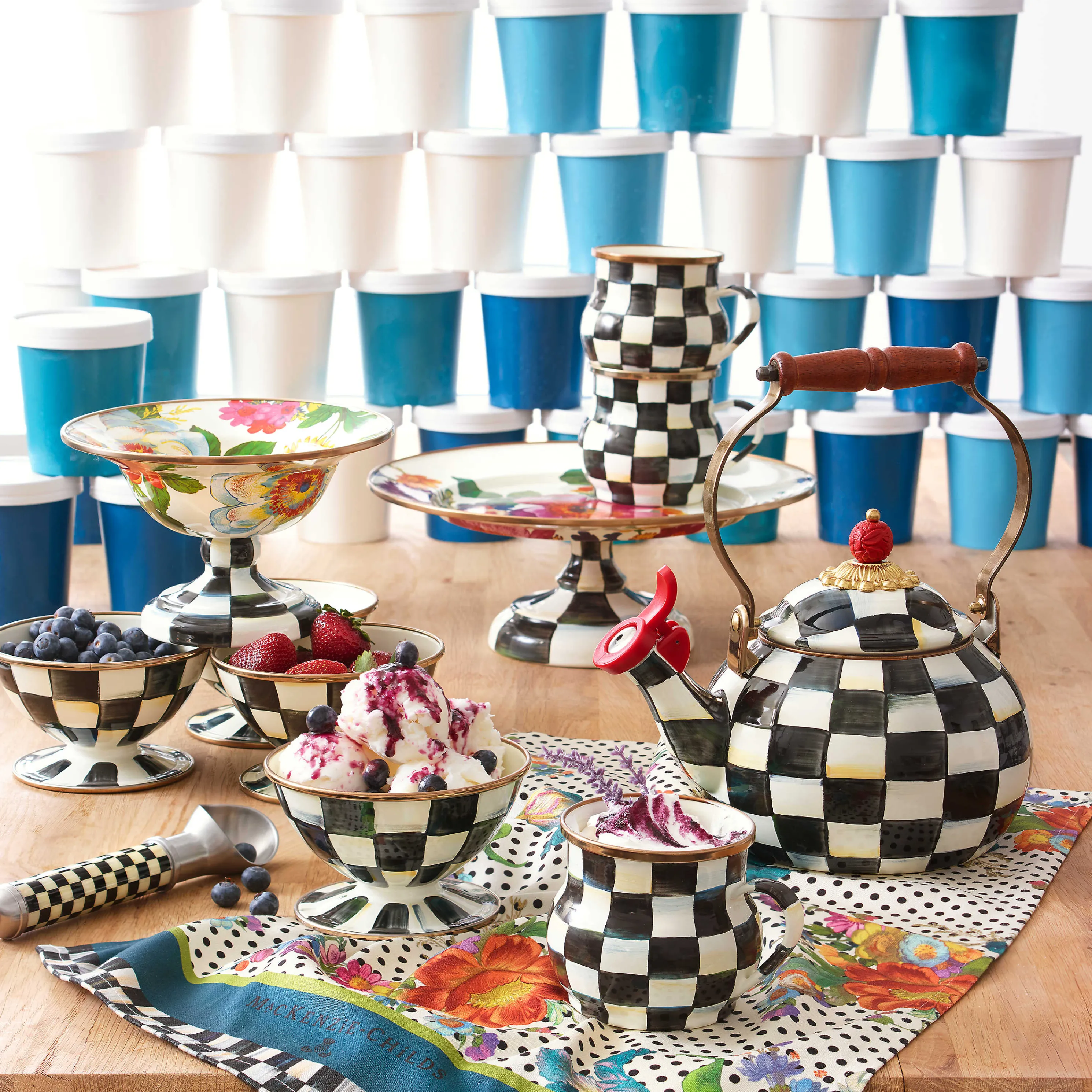 Supper Club Ice Cream Scoop - Courtly Check