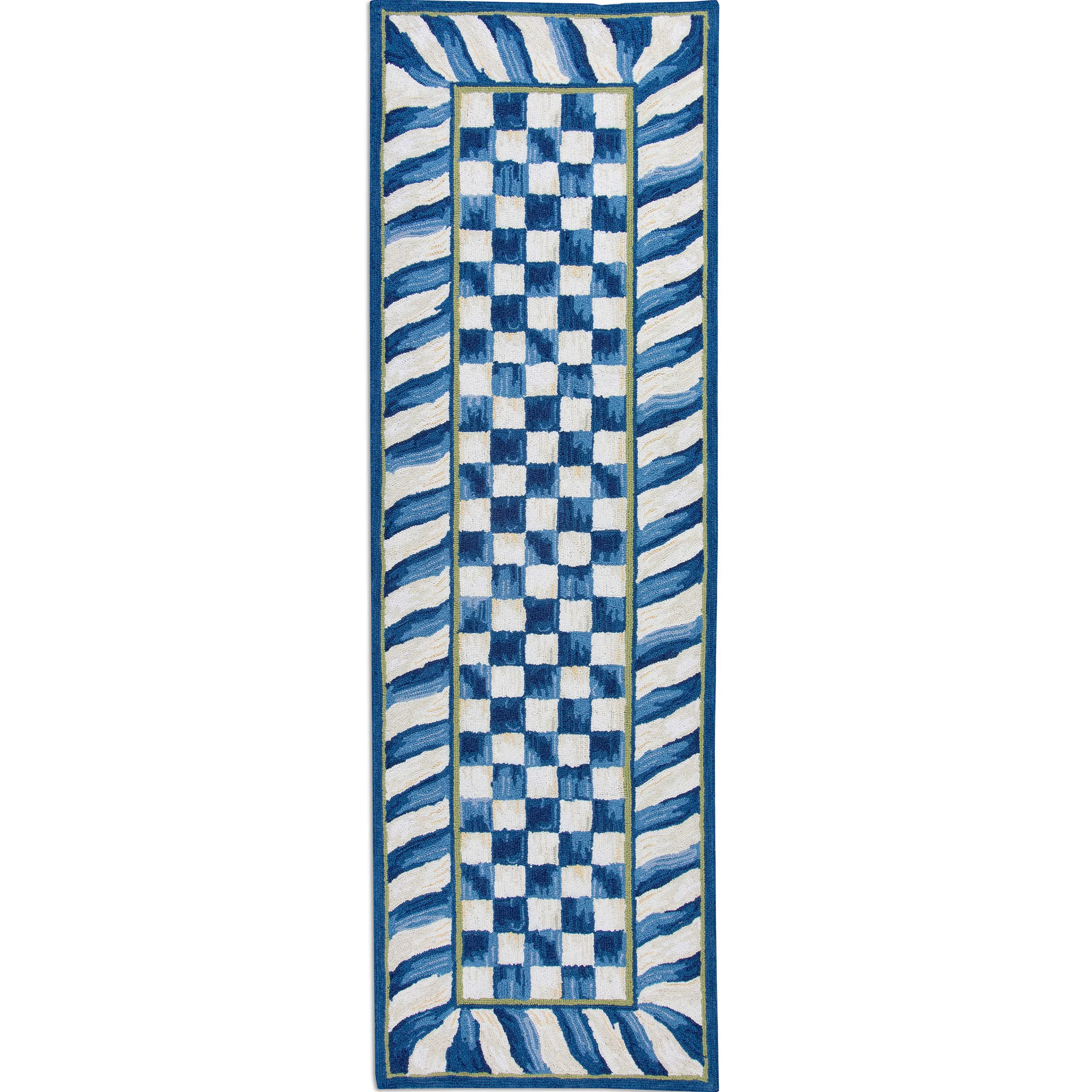 Truly Royal Check Rug - 2'6" X 8' Runner