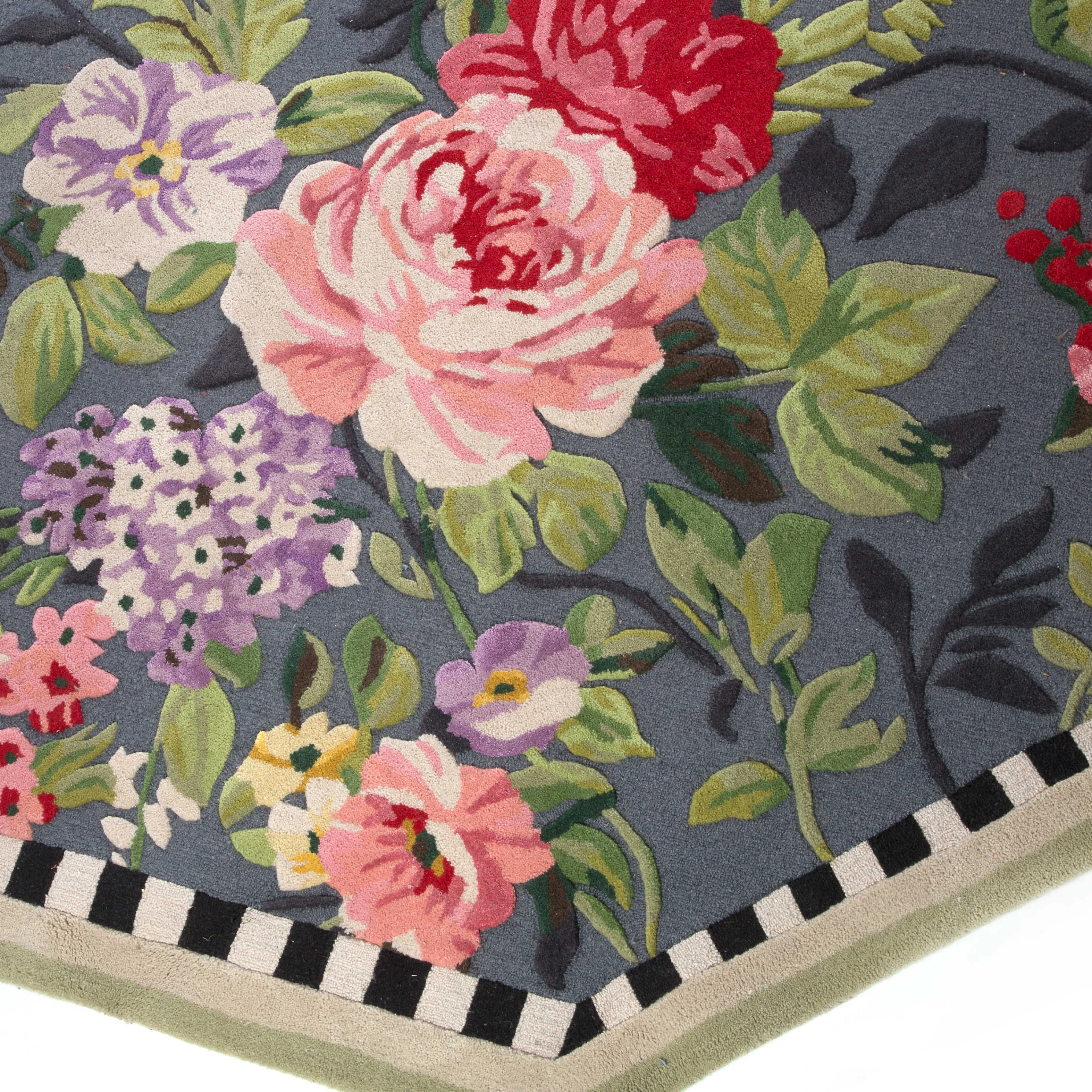 Tudor Rose Rug - 6' Octagon