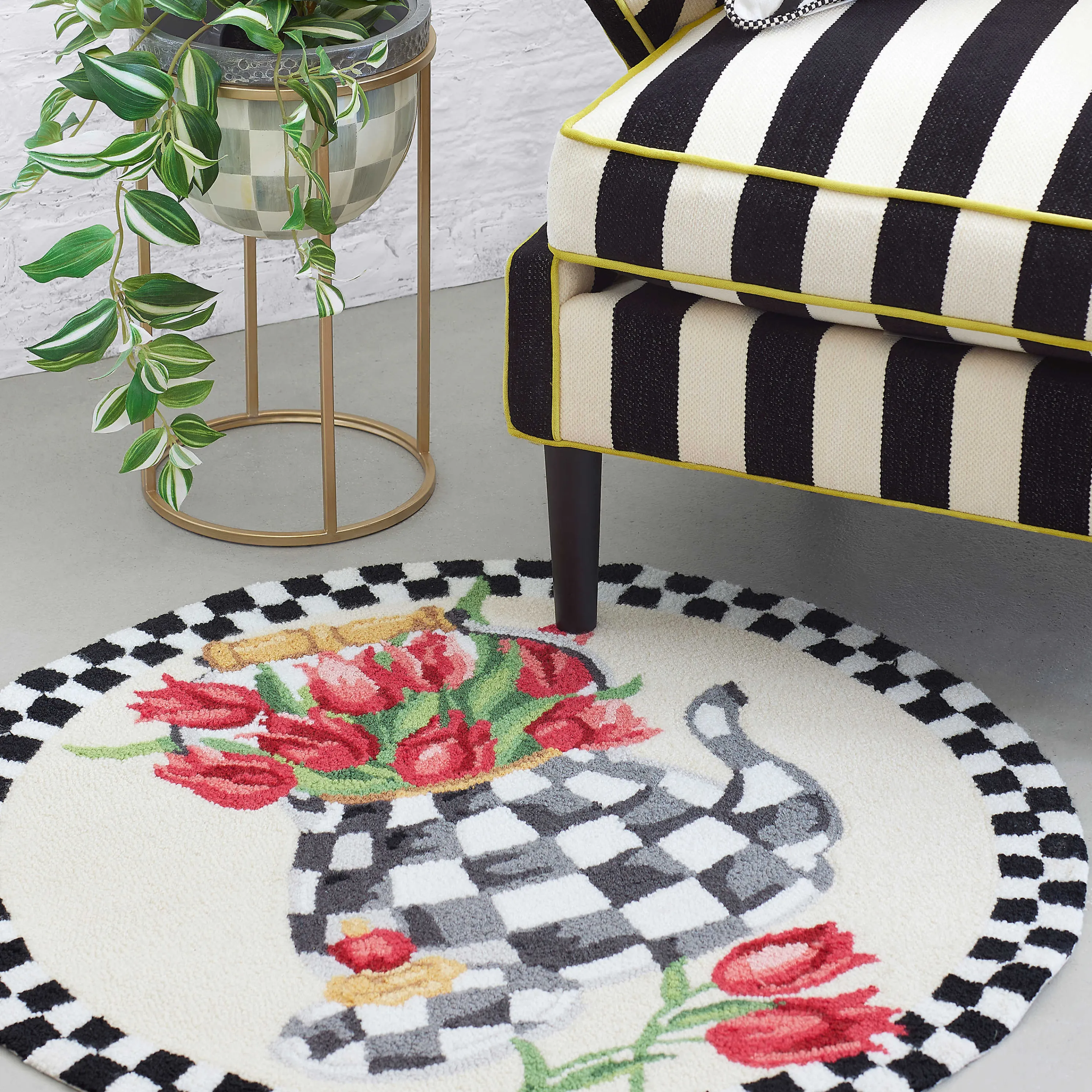 Tulip Kettle Rug - 3' Round