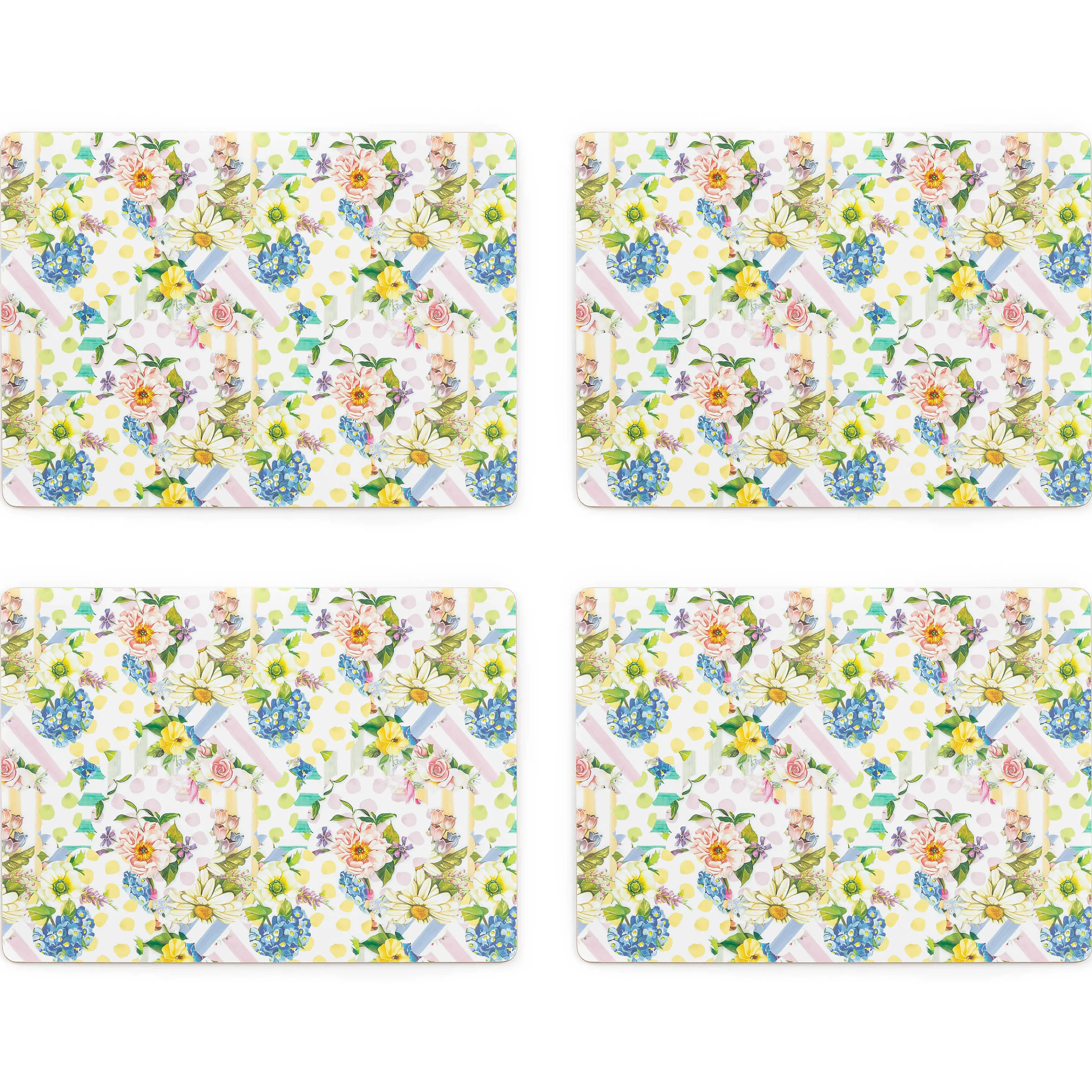 Wildflowers Cork Back Placemats - Set Of 4