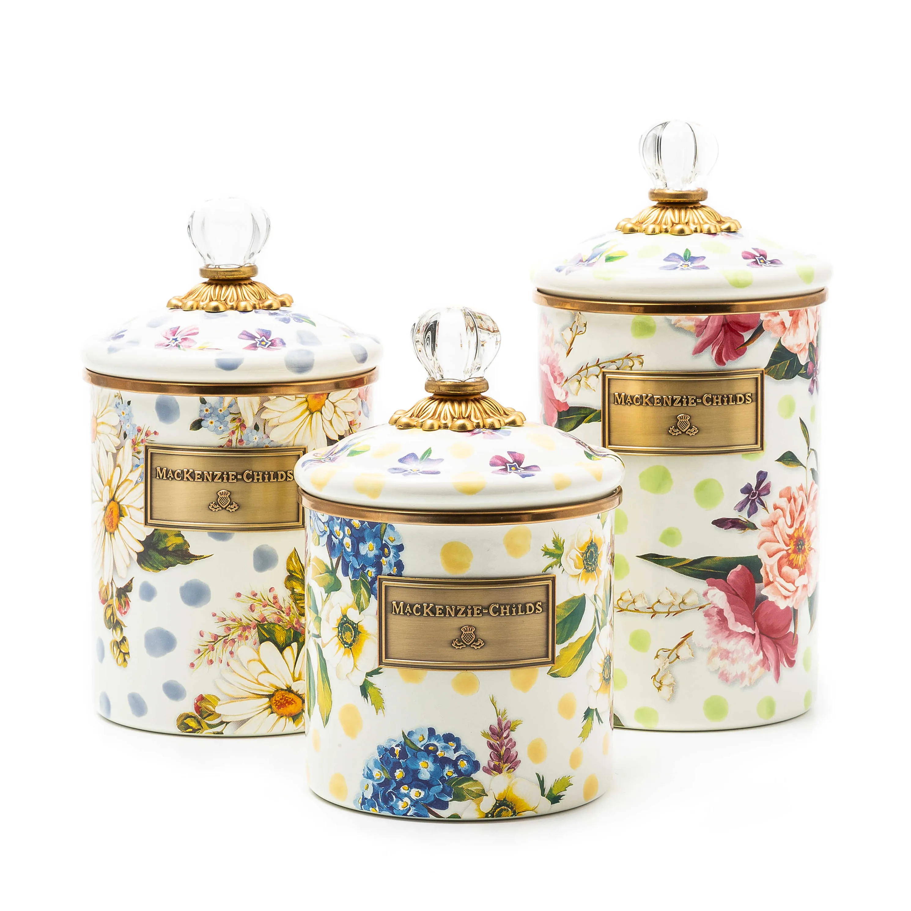 Wildflowers Enamel Medium Canister - Blue