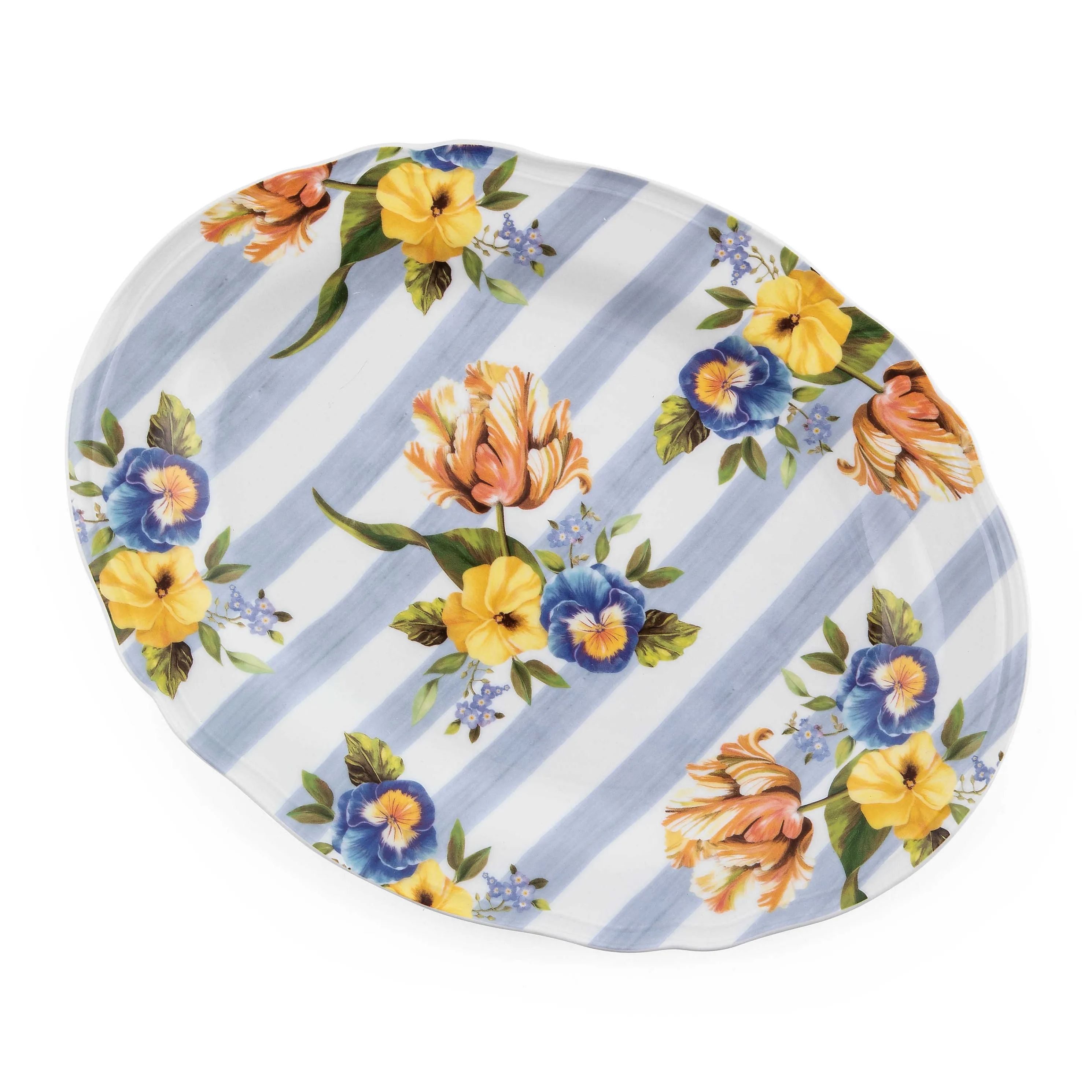Wildflowers Serving Platter - Blue