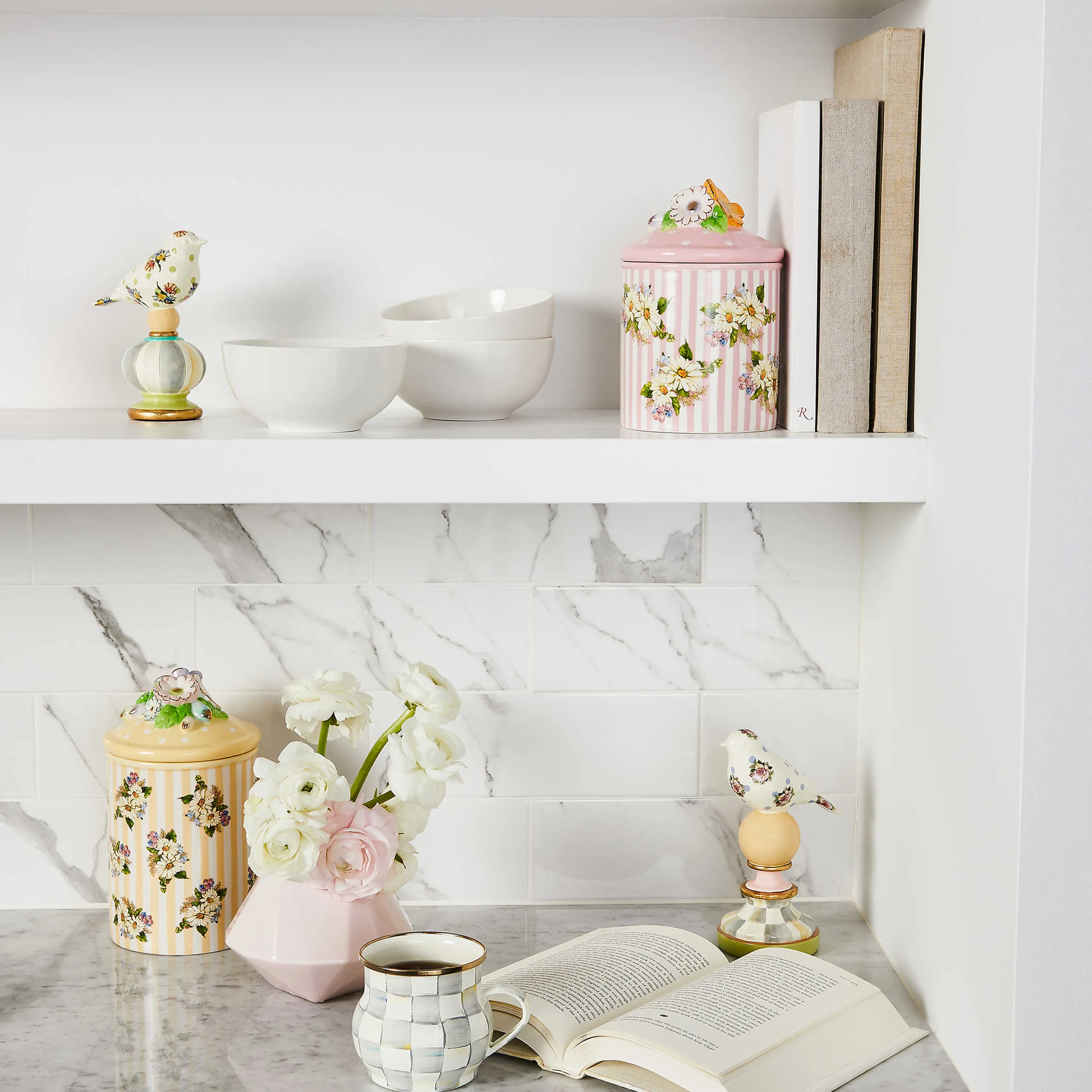 Wildflowers Small Canister - Pink