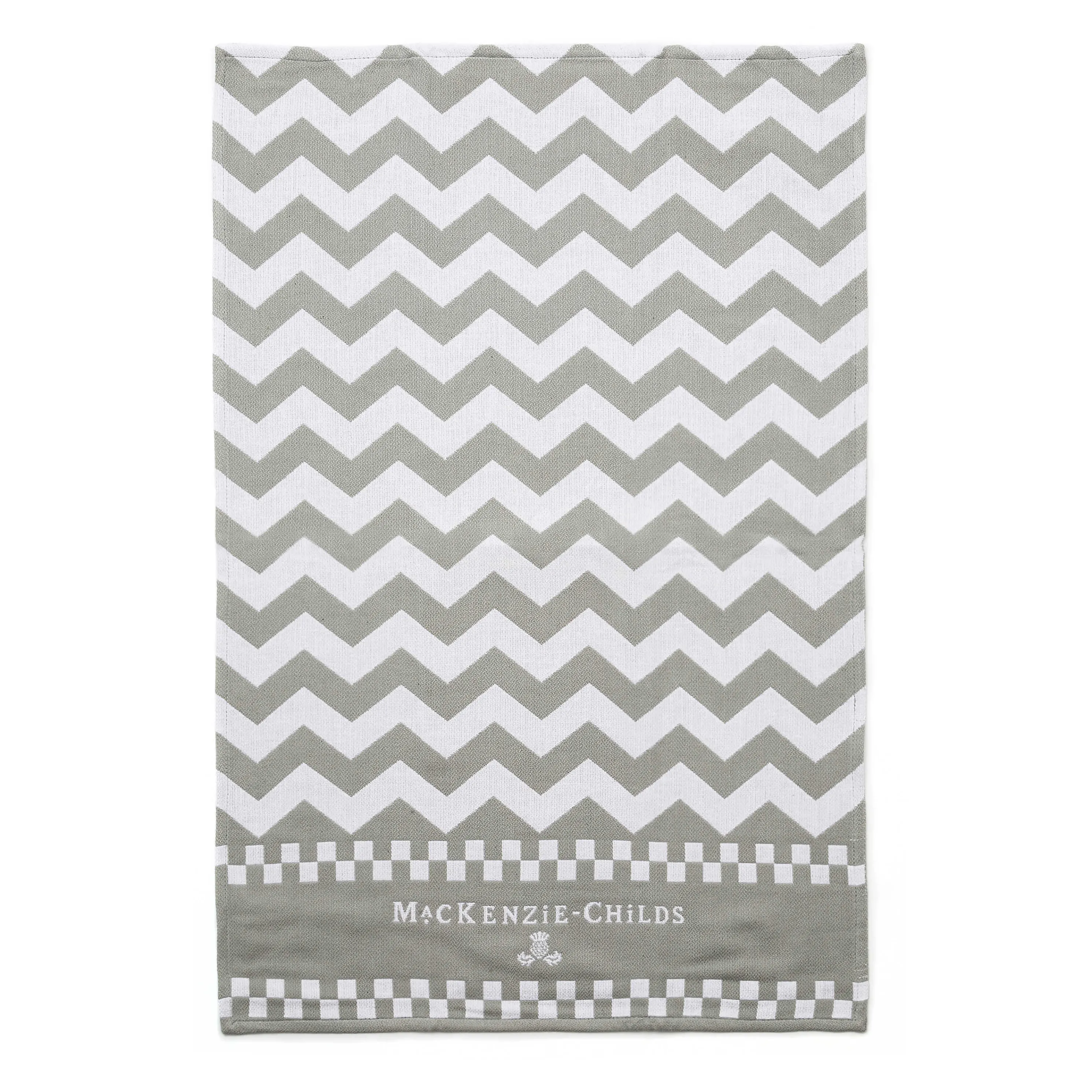 Zig Zag Dish Towels - Sterling - Set Of 3